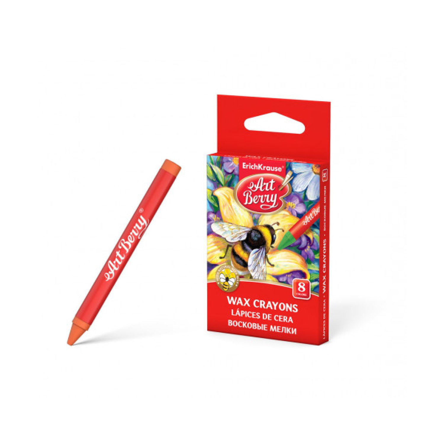 Artberry · Estuche de Ceras · 8 Colores · Plástico