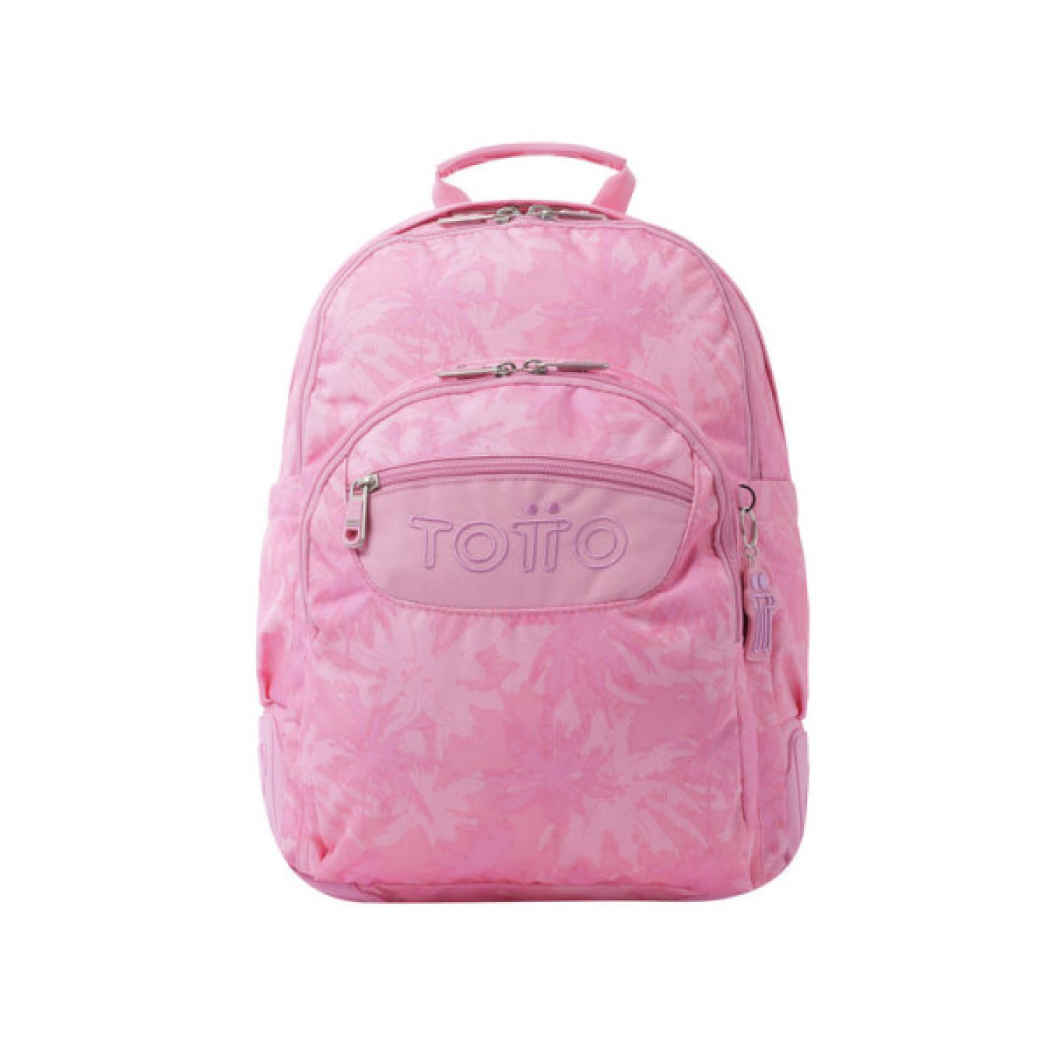 Totto · Mochila Escolar Palmeras Rosas · Compartimento Portátil · Diseño Eco