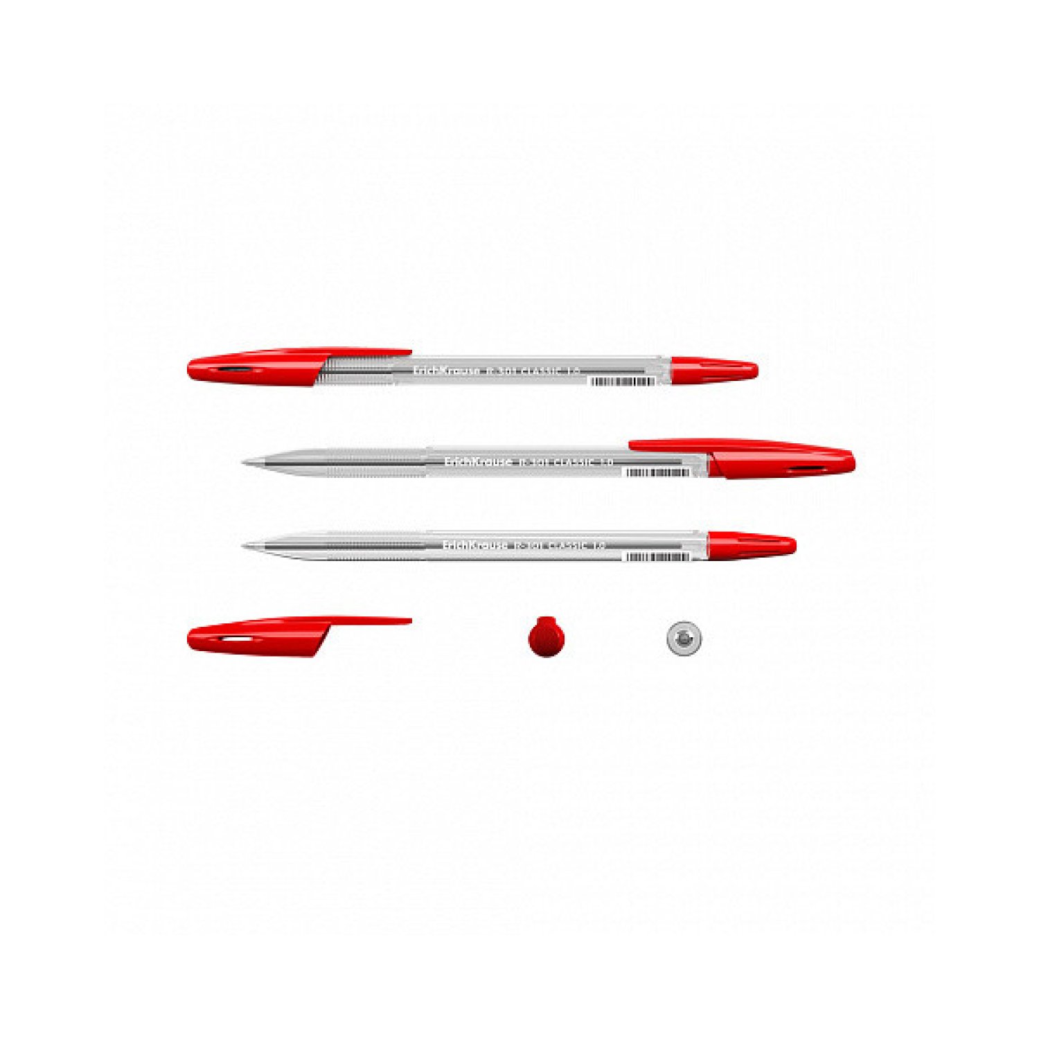 Erich Krause R-301 Classic Stick · Bolígrafo 1.0mm · Tinta Roja