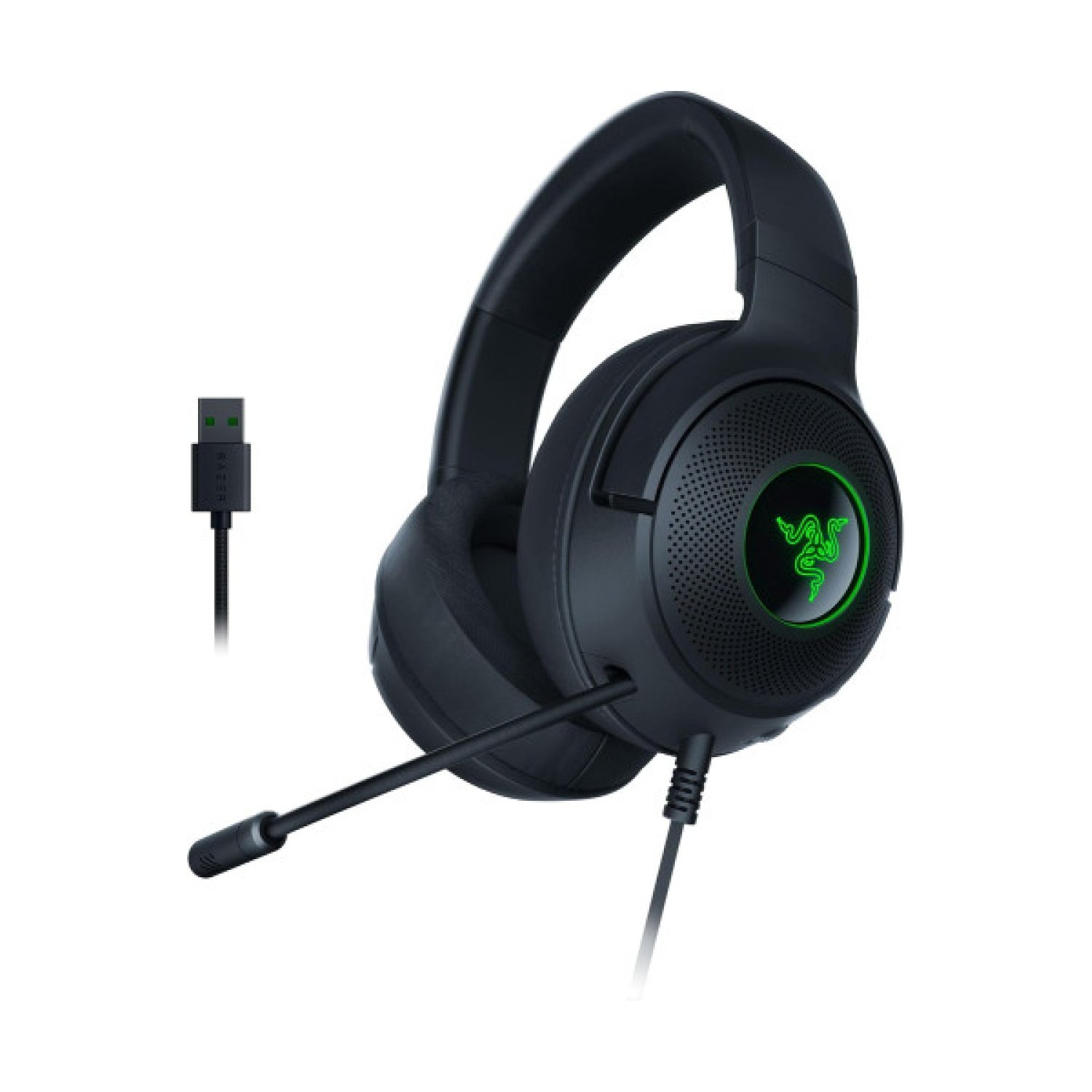 Razer Kraken V3 X · Auriculares Gaming USB · Sonido Surround 7.1 · Micrófono con Cancelación de Ruido