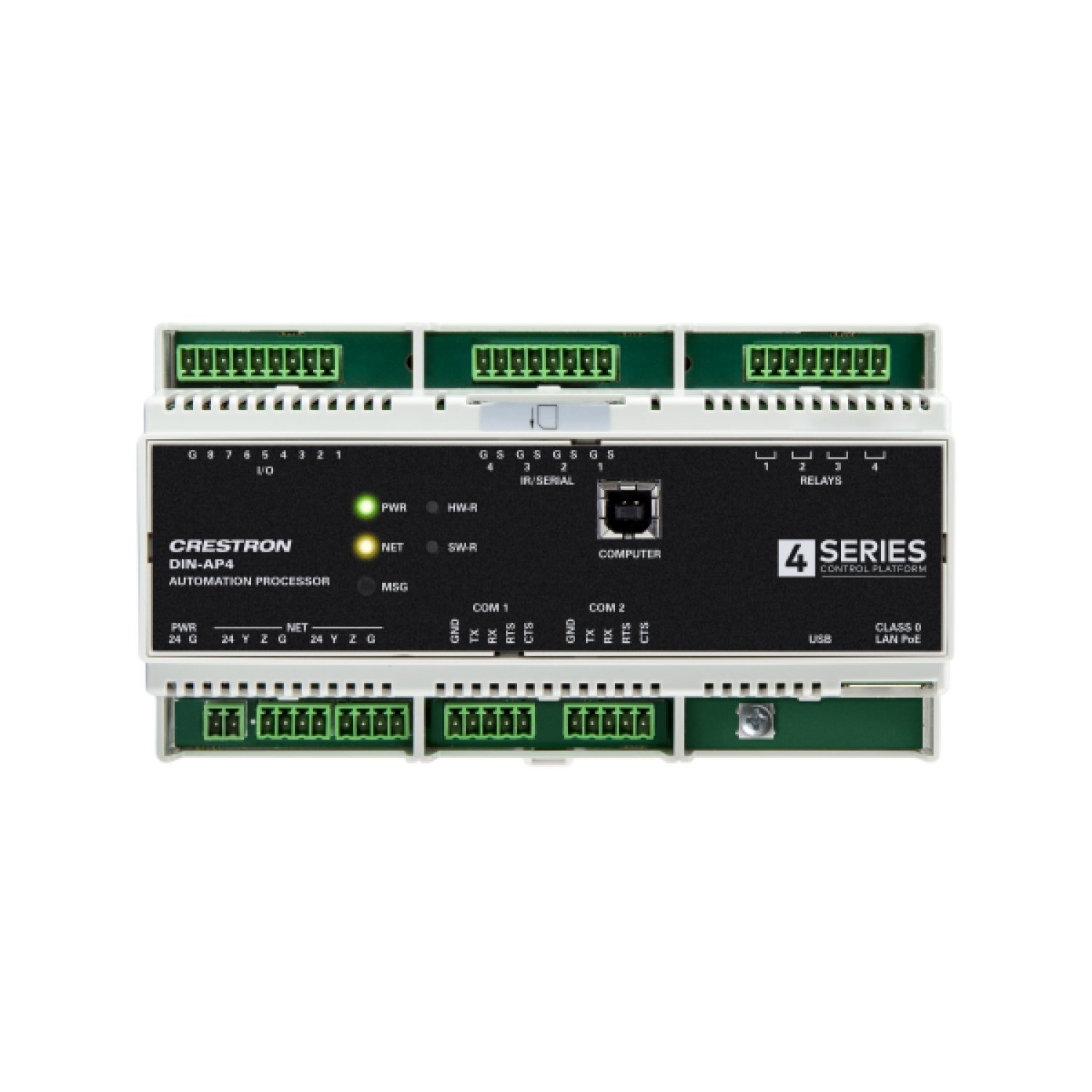 Crestron DIN-AP4 · Control System 4-Series · DIN Rail · Audiovisual