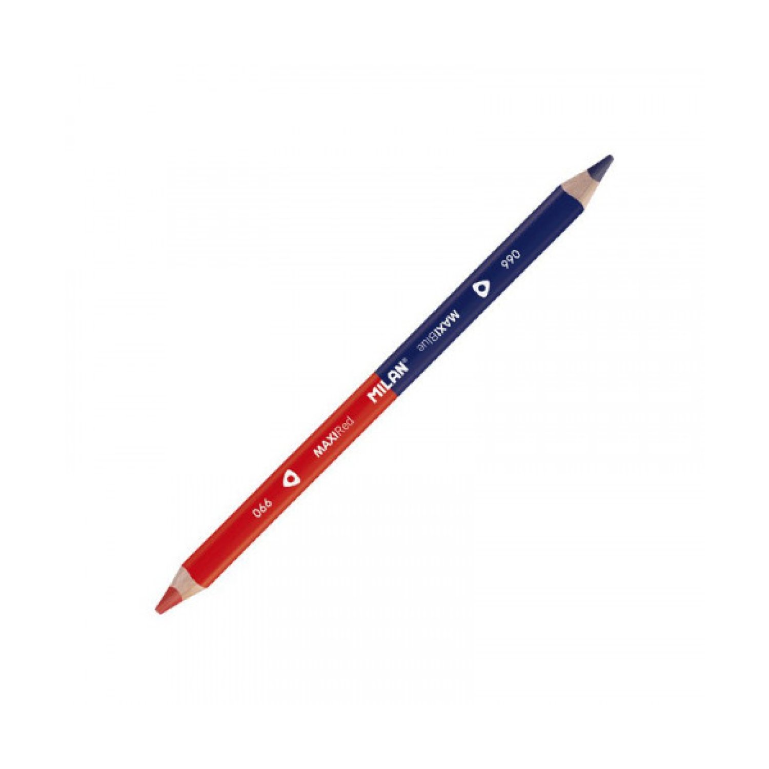 Milan · Lápices Bicolores Maxi · Azul-Rojo · Triangulares · Pack 12