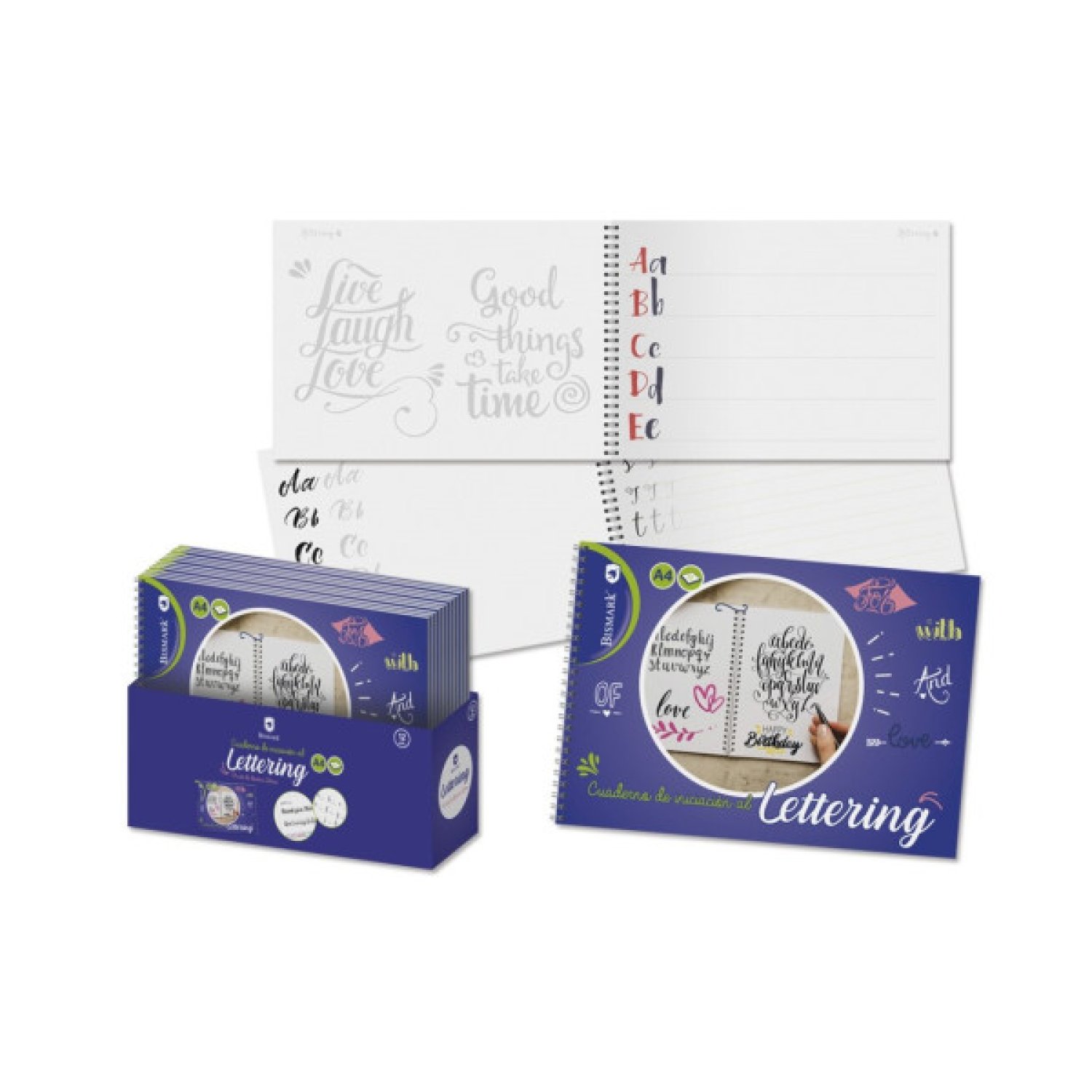 Bismark · Cuaderno Lettering A4 · 32 Hojas · Con Espiral