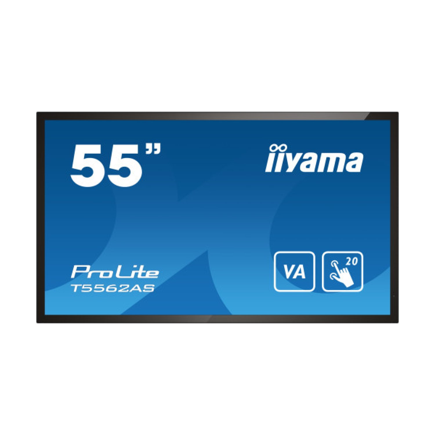 Iiyama Monitor 55" 4K · Táctil IPS · 3840x2160 · 20 puntos táctiles · HDMI x3 · USB Touch · 420 cd/m²