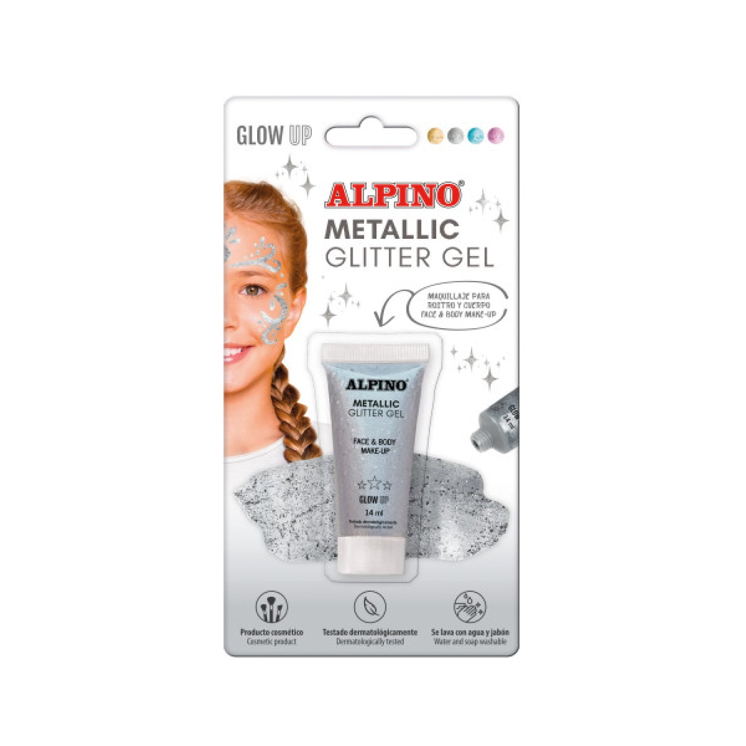 Alpino · Maquillaje en Blíster · Purpurina Glitter Plata