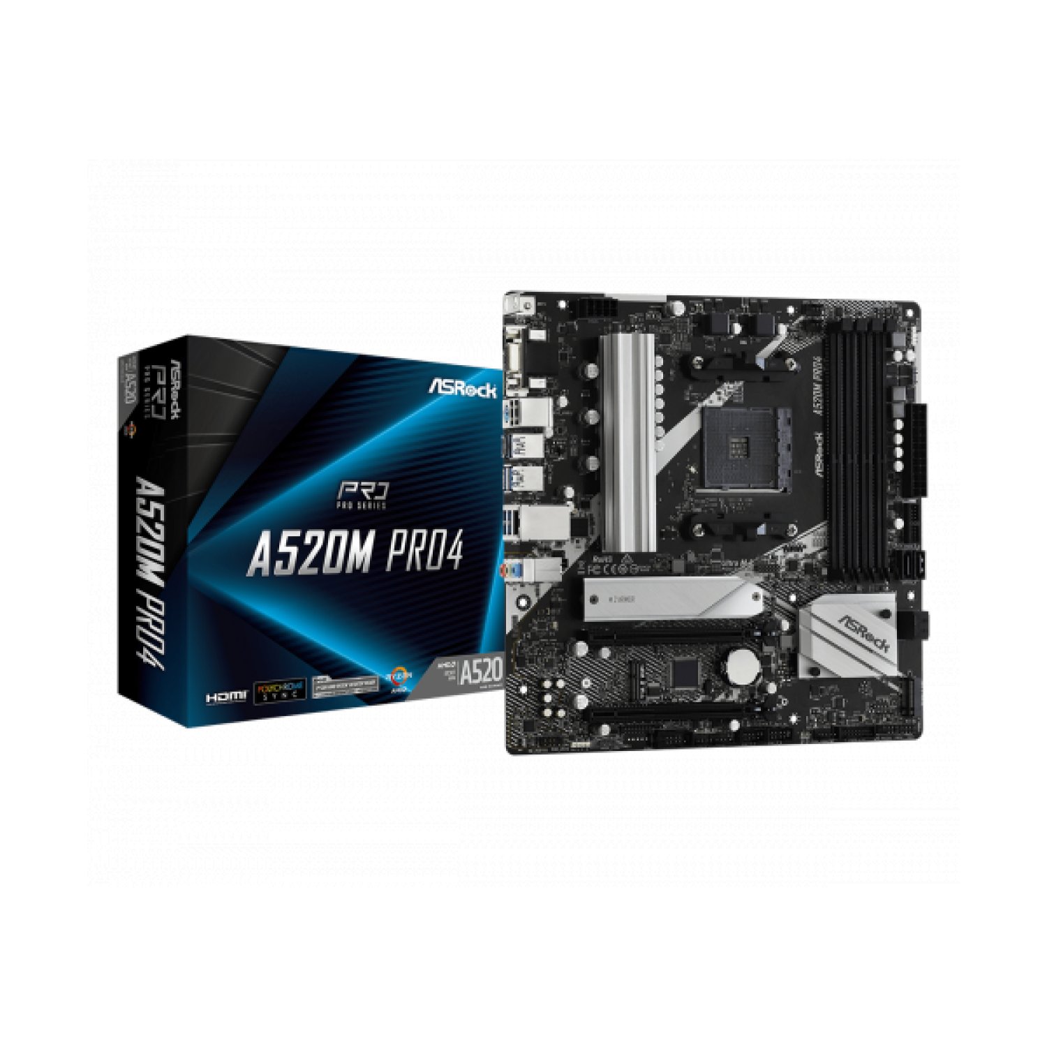 ASRock A520M Pro4 · Placa Base · Socket AM4 · Micro ATX