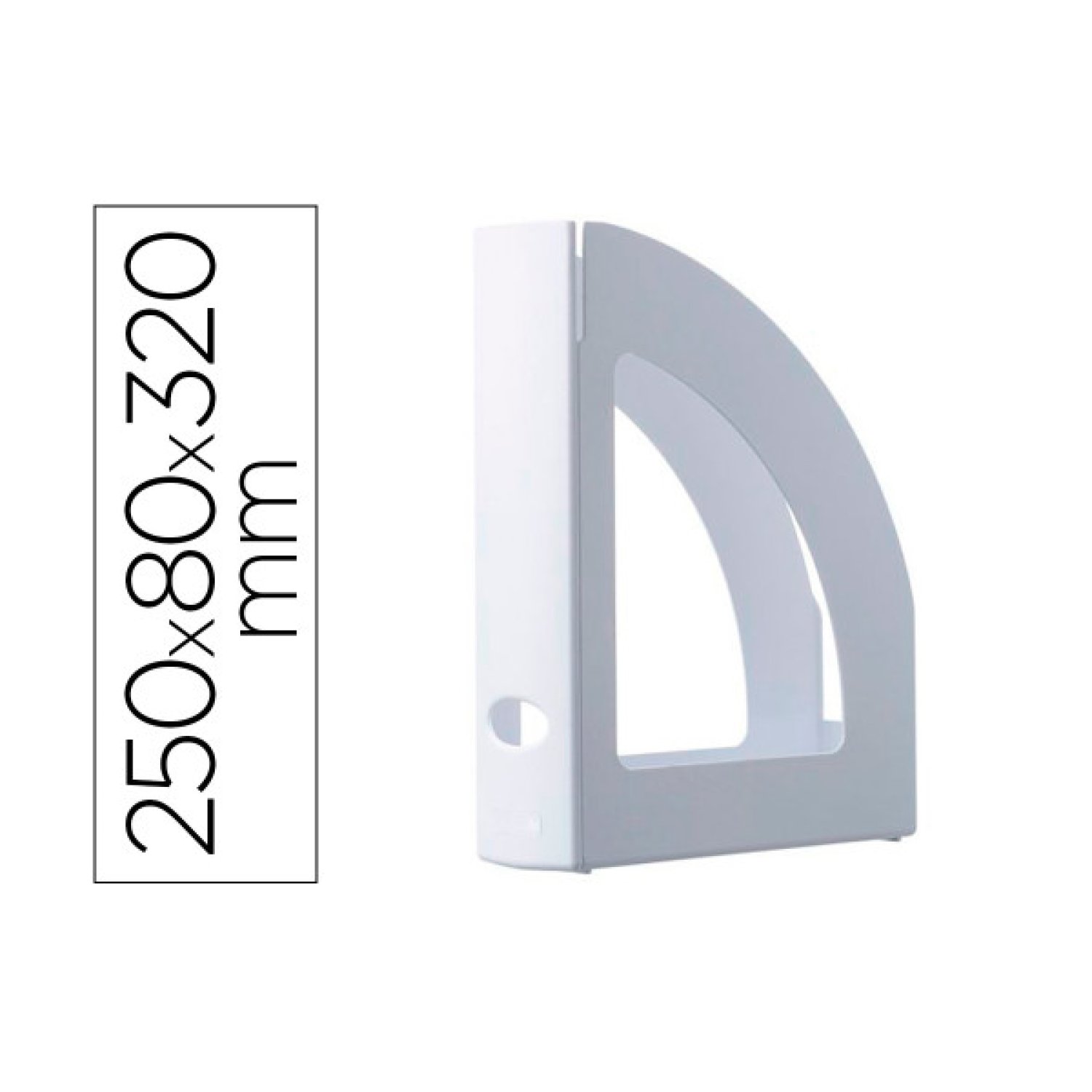 Archivo 2000 · Revistero Ecogreen · 100% Reciclado · A4/Folio · 25x8x32cm · Blanco