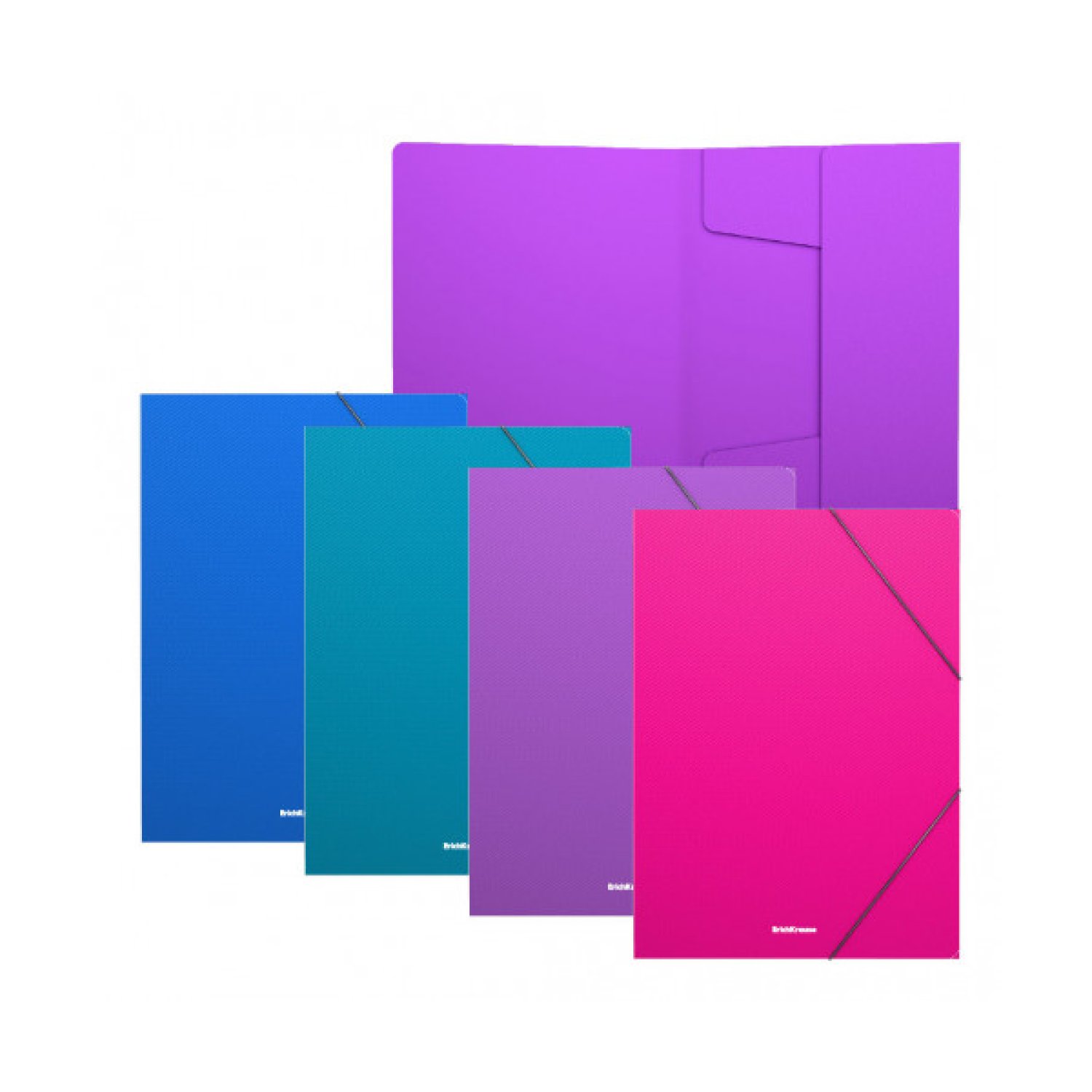 Erich Krause · Carpeta A4 con Gomas Elásticas Diagonal Vivid · Colores Surtidos
