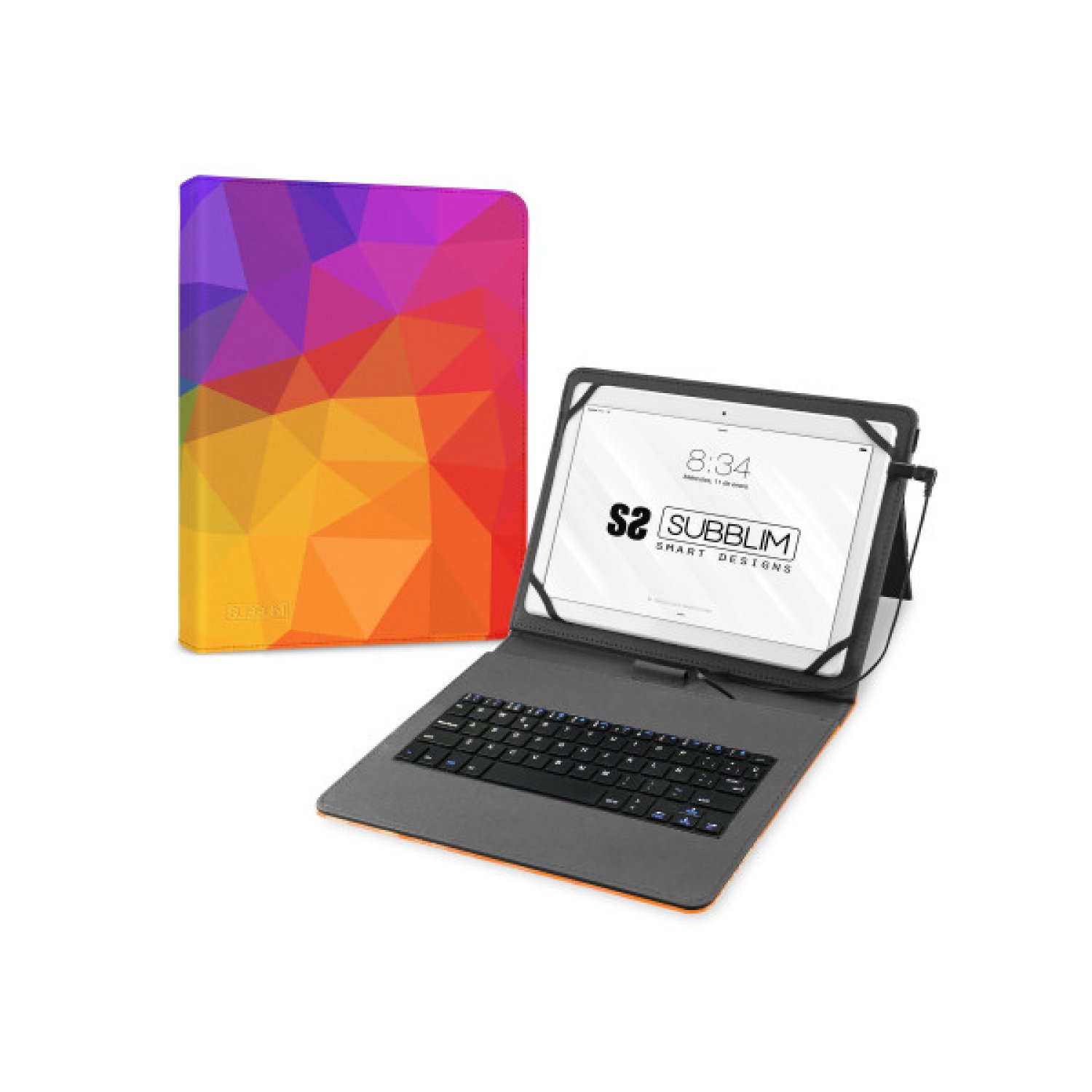 Subblim Funda con Teclado · 11" · Micro USB y Type-C · Patrón Triángulos
