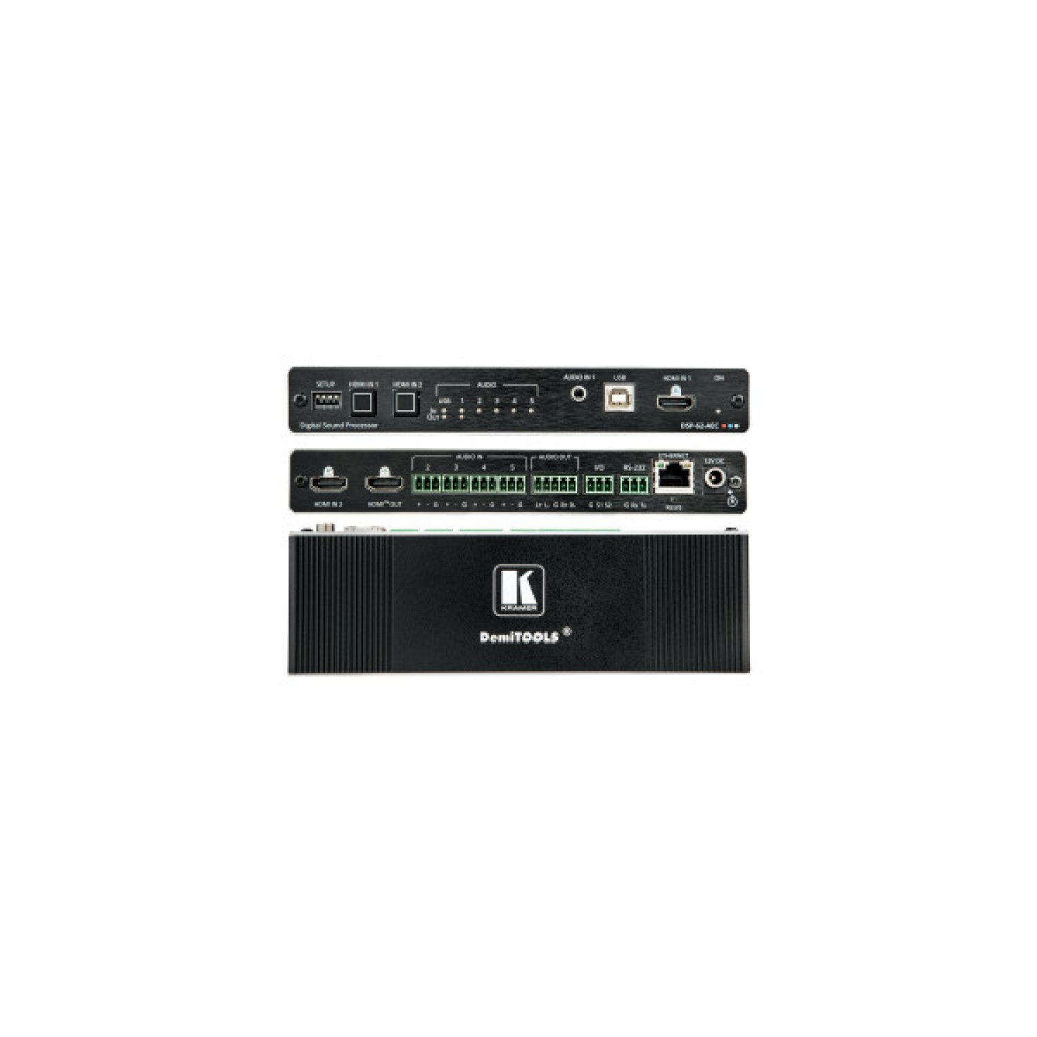 Kramer Electronics DSP-62-AEC · Matriz de Conmutación AV · 6x2 Salidas · Procesamiento Audio