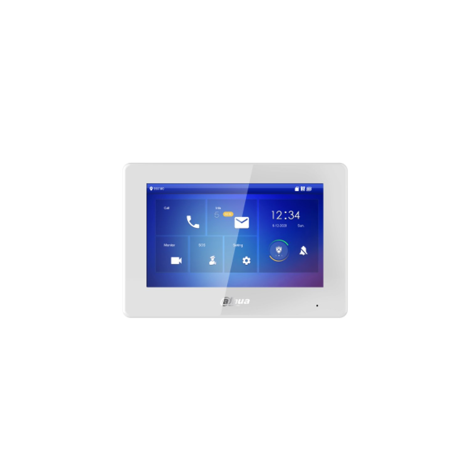 Dahua Monitor Videoportero IP · 7" Táctil · 2-Hilos · PoE · Alarma · Blanco
