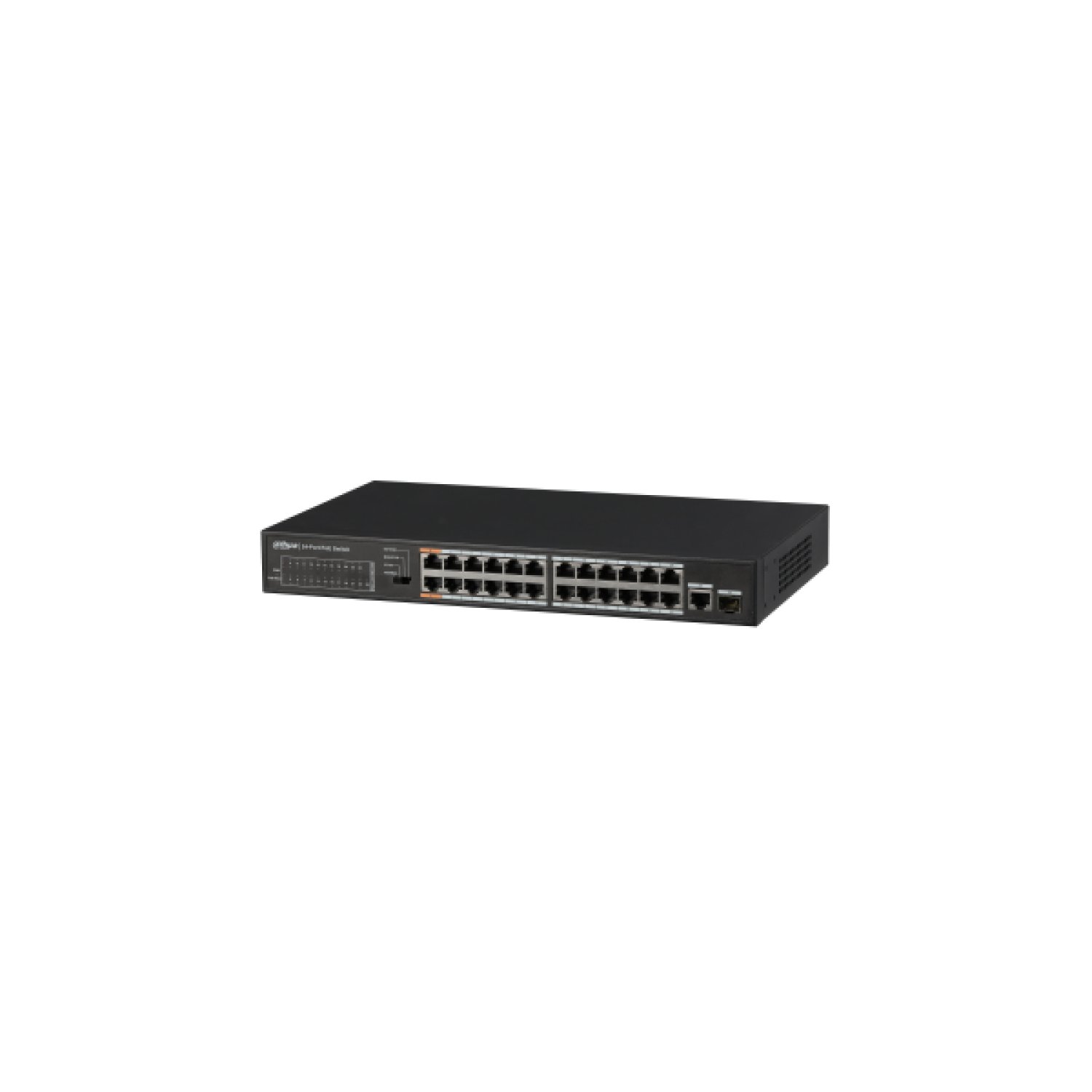 Dahua Switch PoE · 24 Puertos Gigabit · 1 Combo RJ45/SFP · 190W