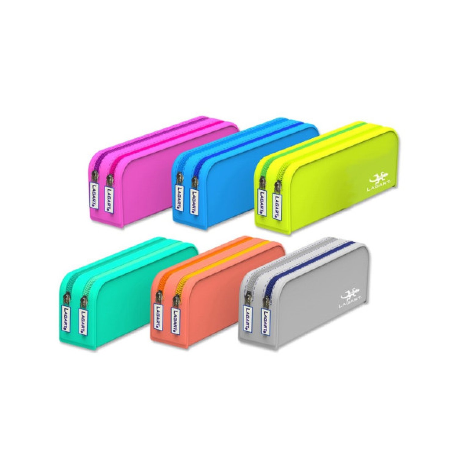 Lagart · Portatodo Silicona · Rectangular Doble Cremallera