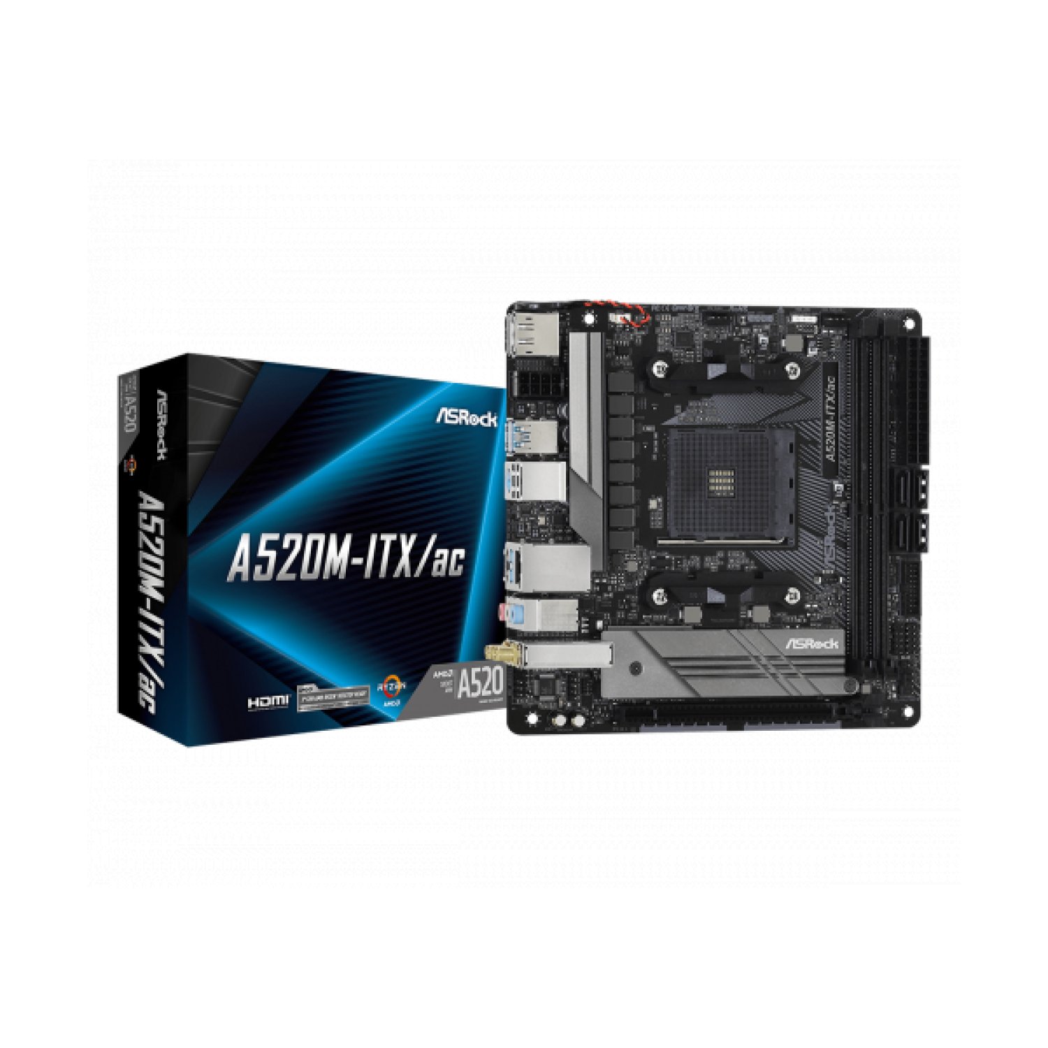 ASRock A520M-ITX/ac · Socket AM4 · Micro ATX · WiFi