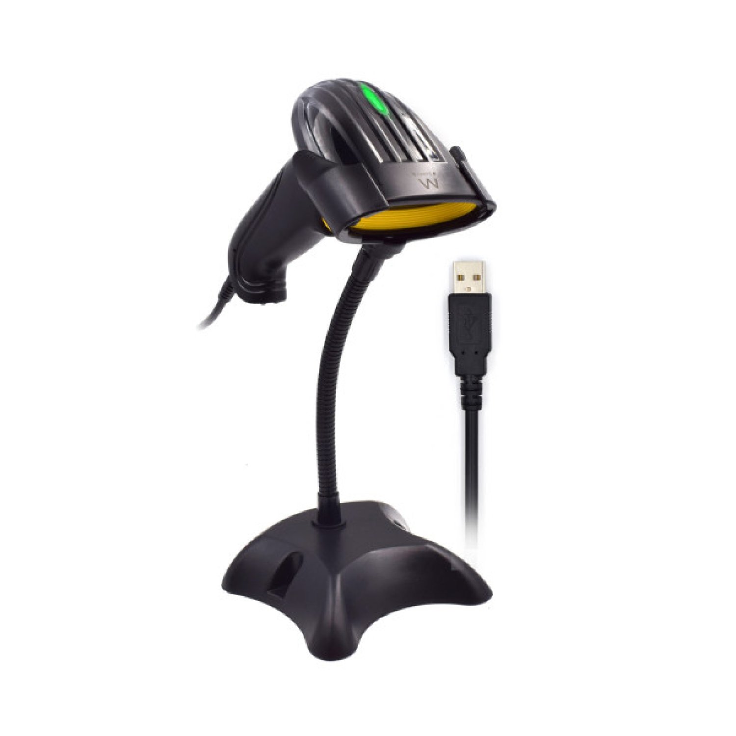 Ewent EW3400 · Lector Código de Barras Portátil · 1D Laser · Negro