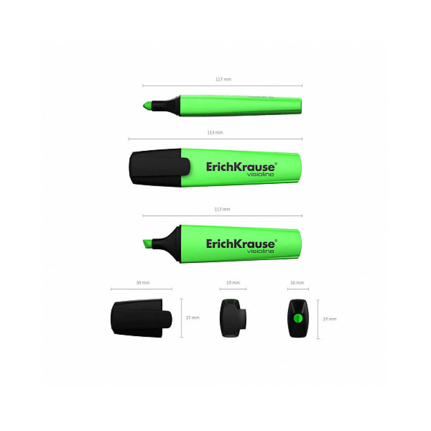 Erich Krause Visioline V-12 · Marcador Fluorescente · Verde