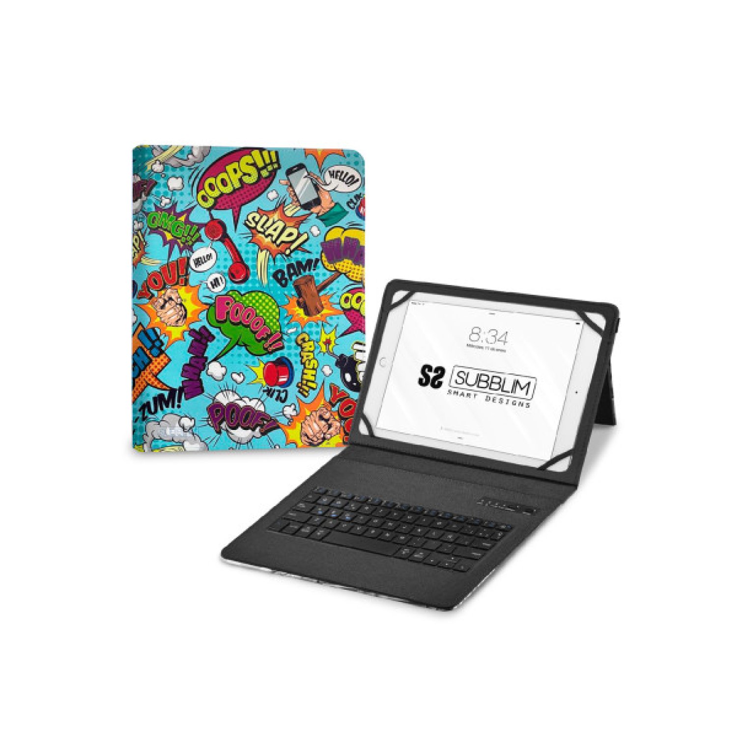 Subblim KeyTab Pro BT · Funda con Teclado · Tablet · Bluetooth · Comic