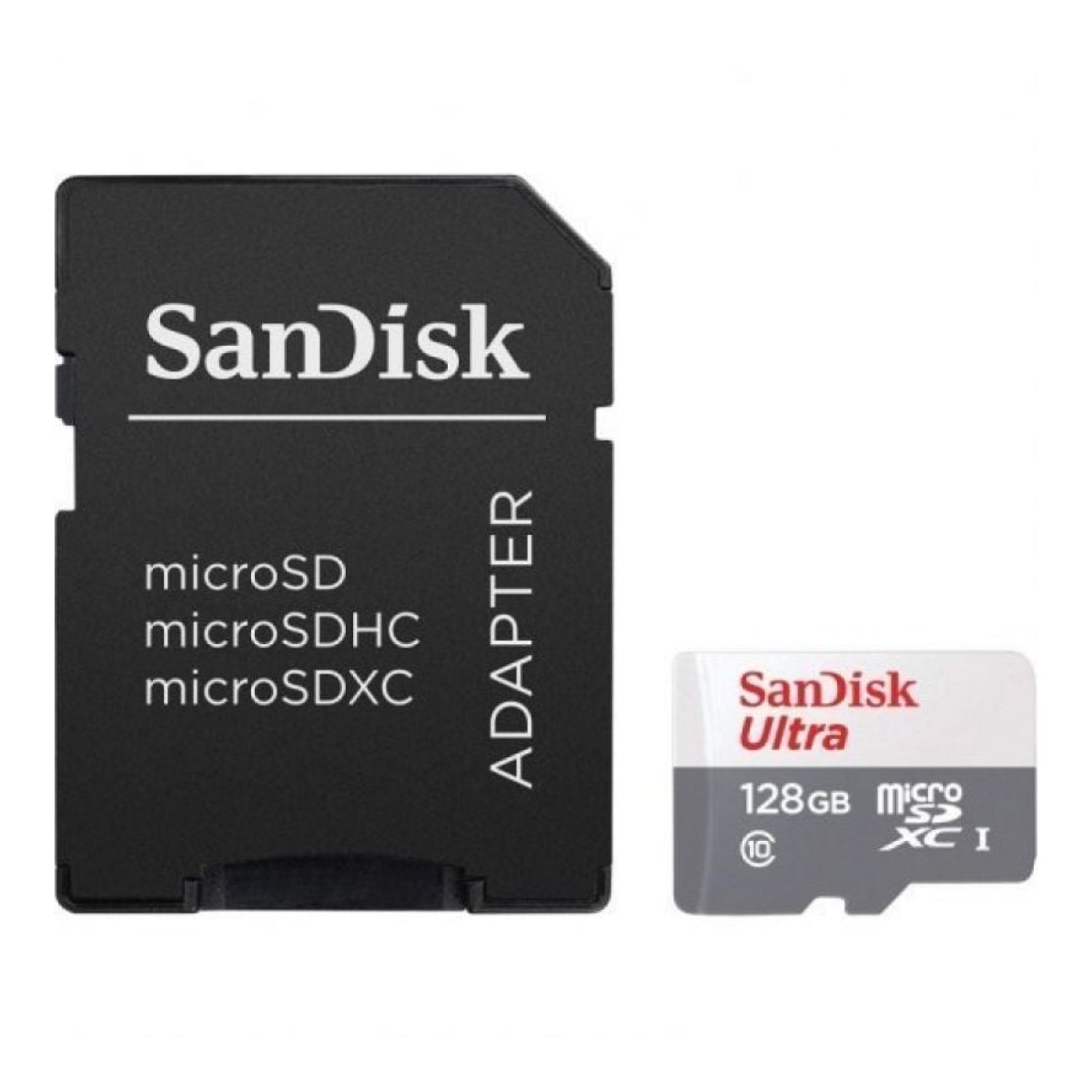 SanDisk Ultra microSD · 128GB · MicroSDXC · UHS-I · Clase 10