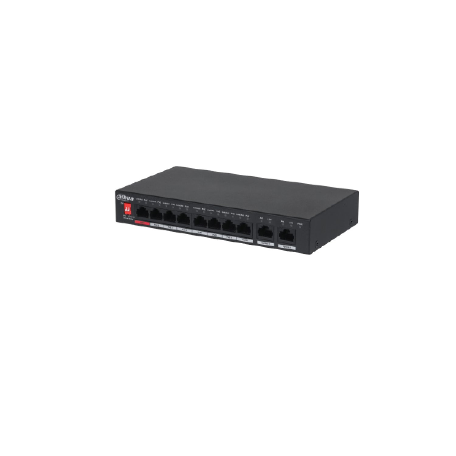 Dahua Switch Hi-PoE 2.0 · 8 Puertos + 2 Uplink · RJ45