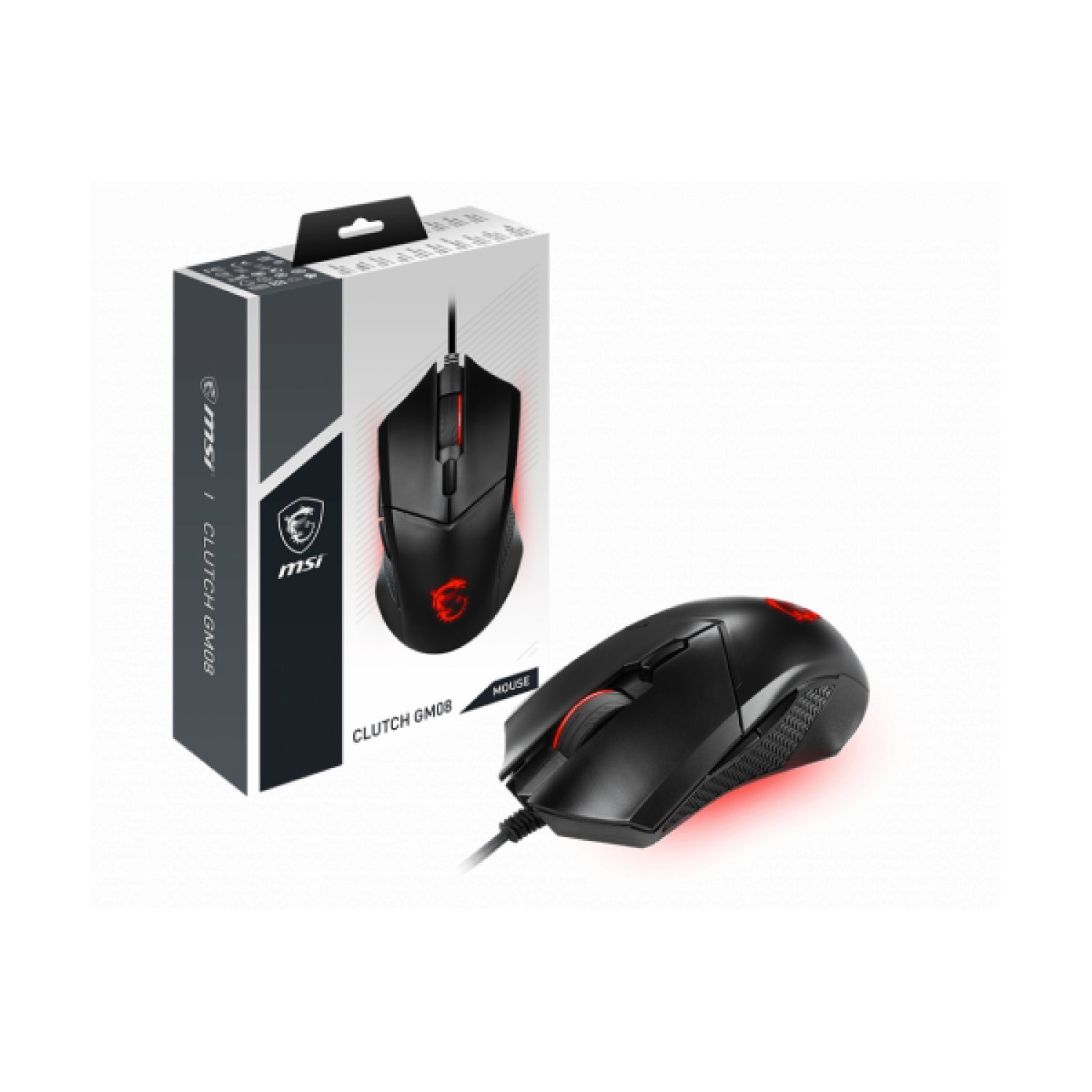 MSI Clutch GM08 · Ratón Ambidextro · Óptico 4200 DPI · USB