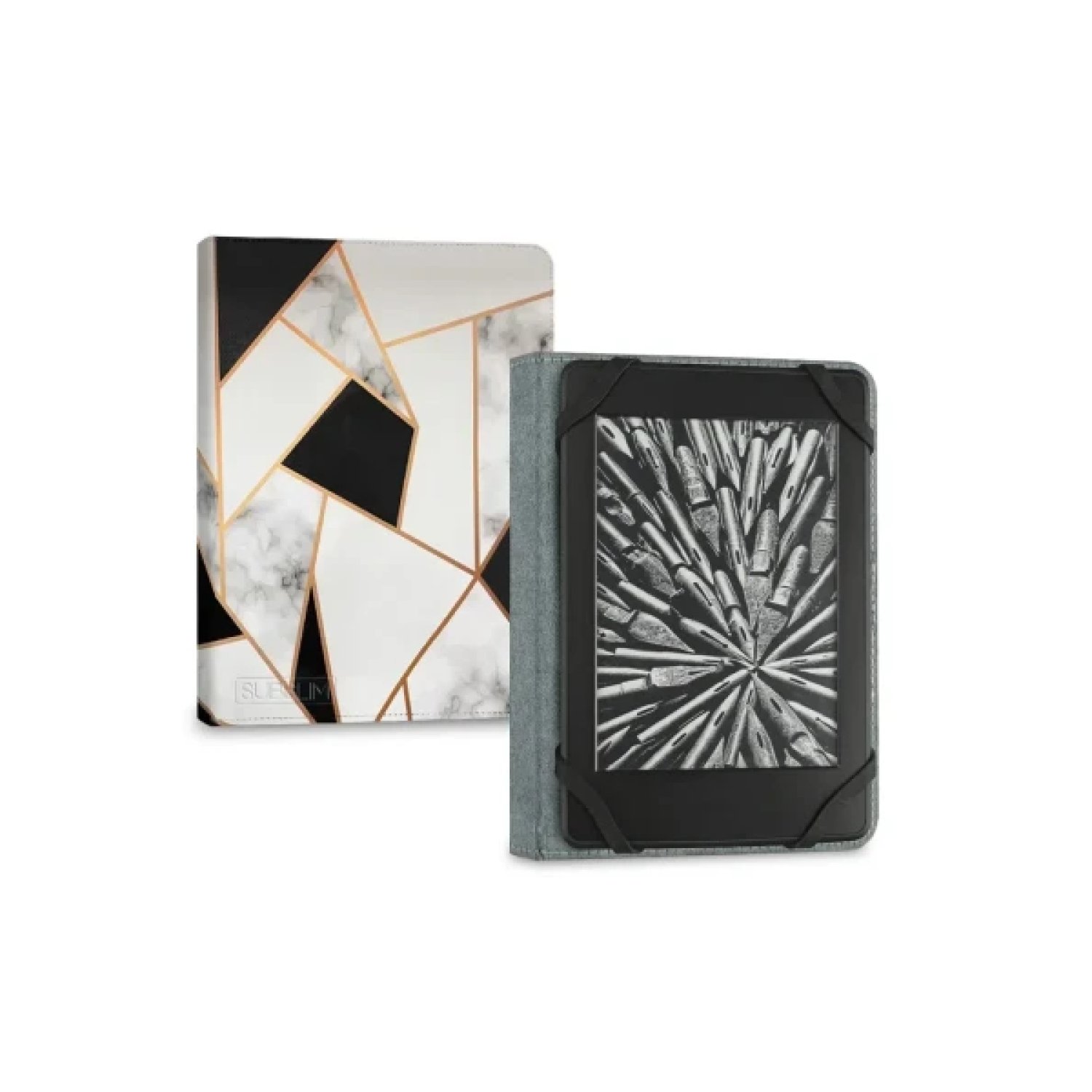Subblim Clever Ebook Case · Funda Libro Electrónico 6" · Mármol Negro