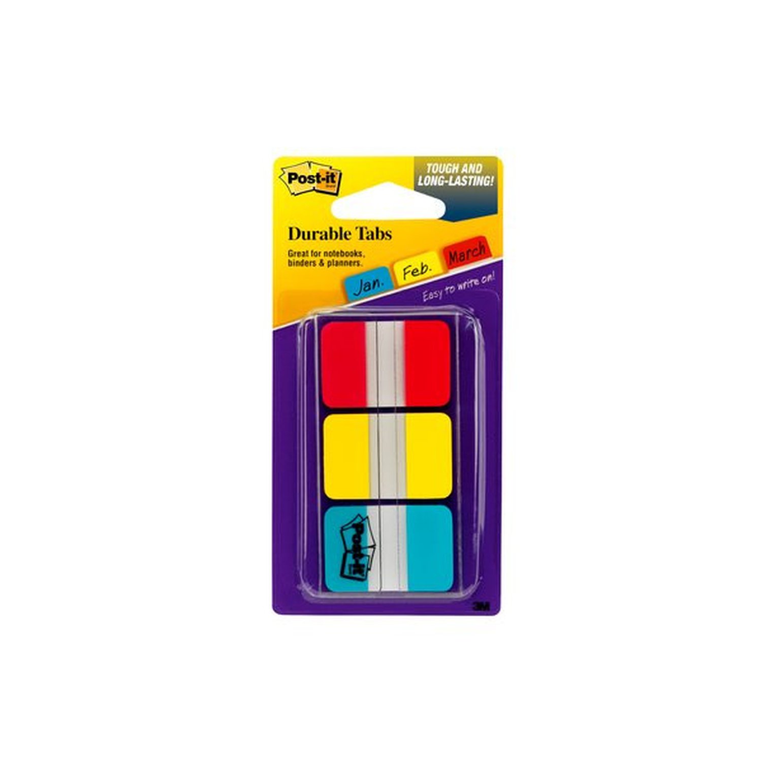 PACK 3 DISPENSADORES X 22 MARCADORES INDEX RÍGIDO 25,4X38MM COLORES SURTIDOS 686-RYB POST-IT 7000146810