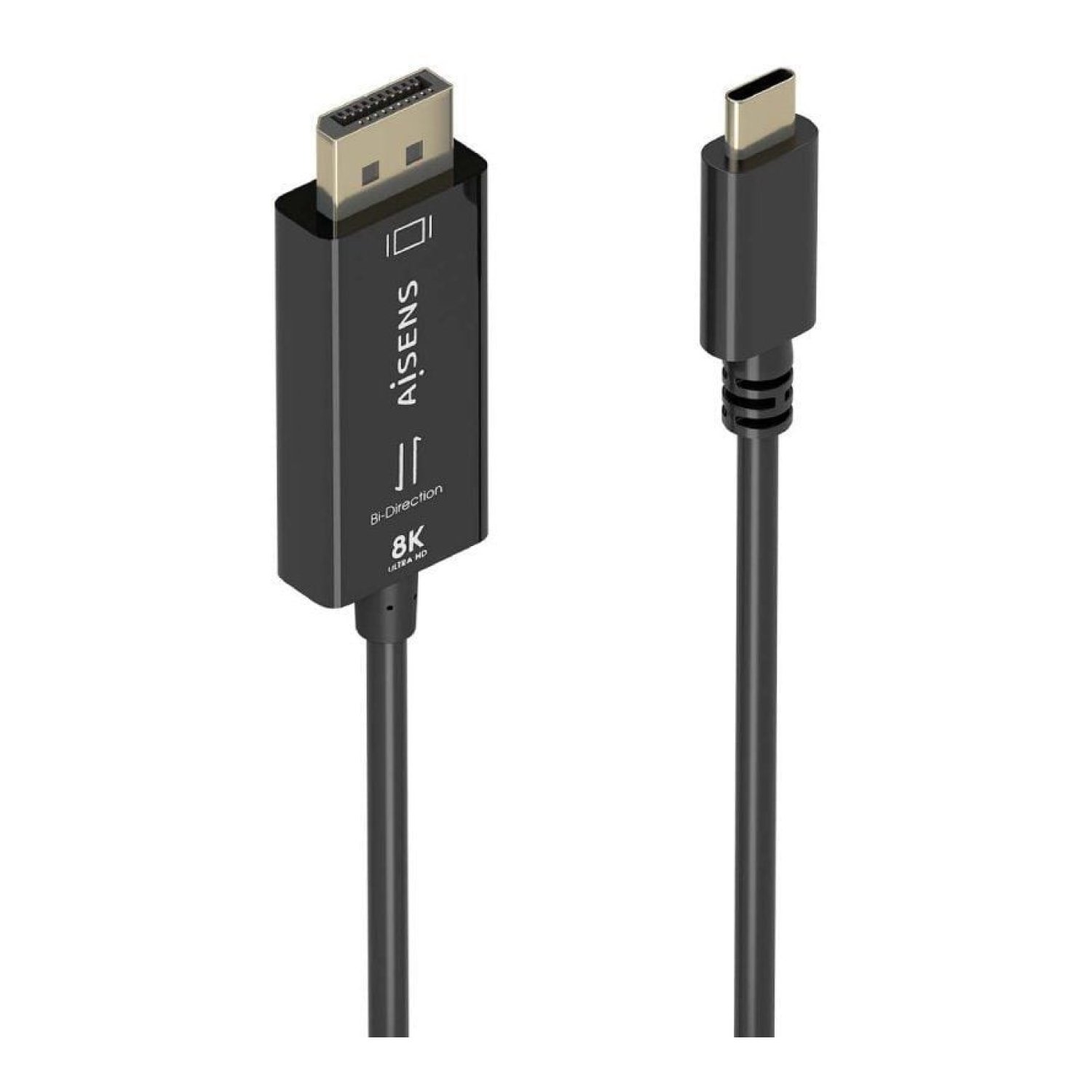 Aisens Cable Conversor · USB Tipo-C a DisplayPort · 1,8m · Negro