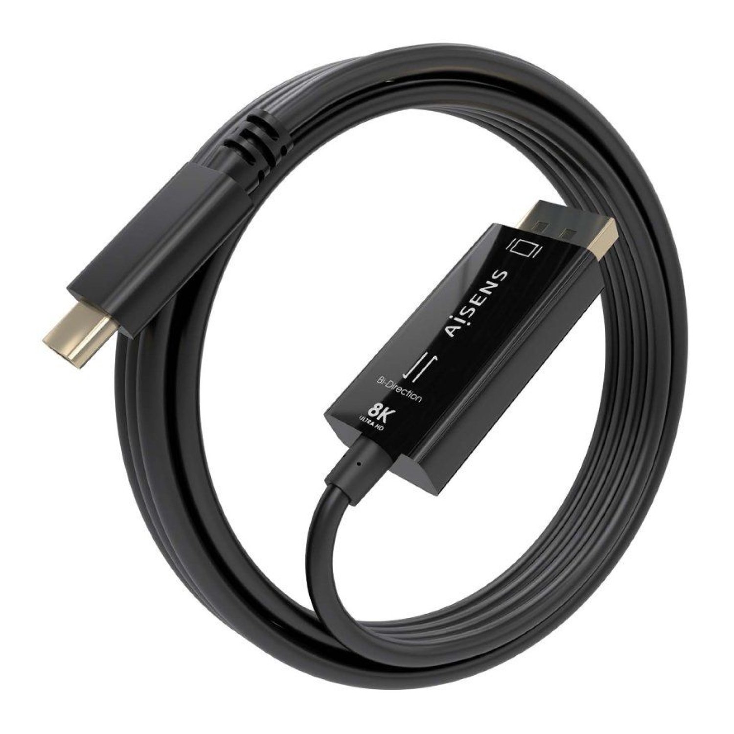 Aisens Cable Conversor · USB Tipo-C a DisplayPort · 1,8m · Negro