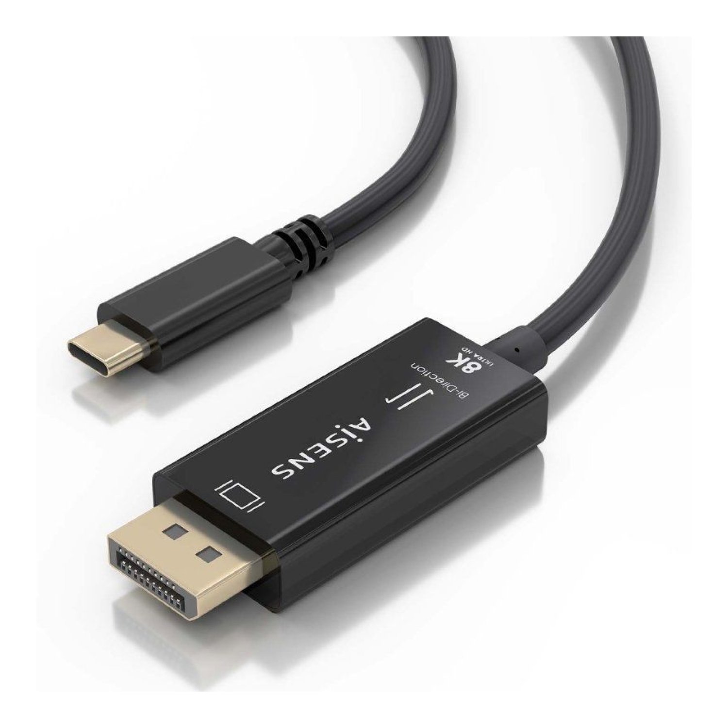 Aisens Cable Conversor · USB Tipo-C a DisplayPort · 1,8m · Negro