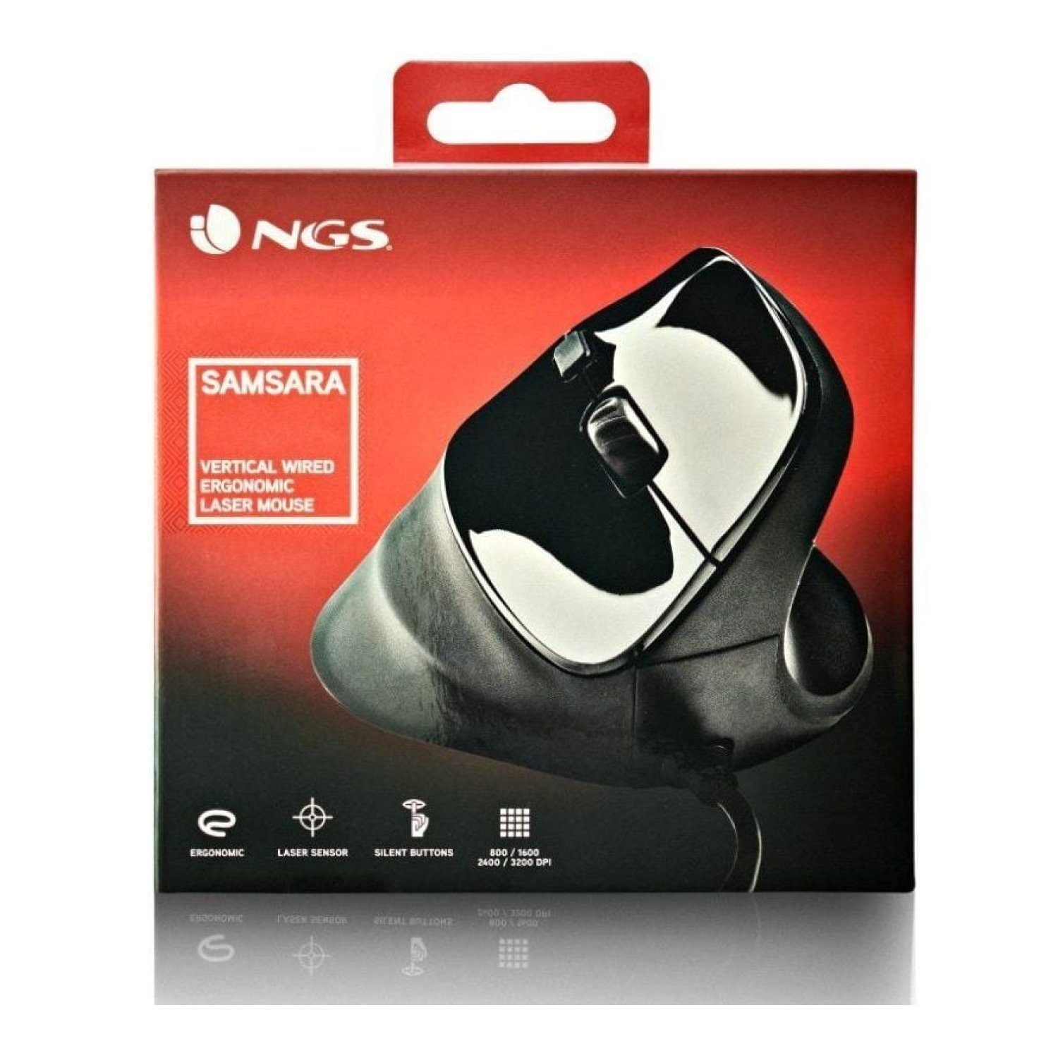 Ratón Vertical NGS Samsara/ Hasta 3200 DPI