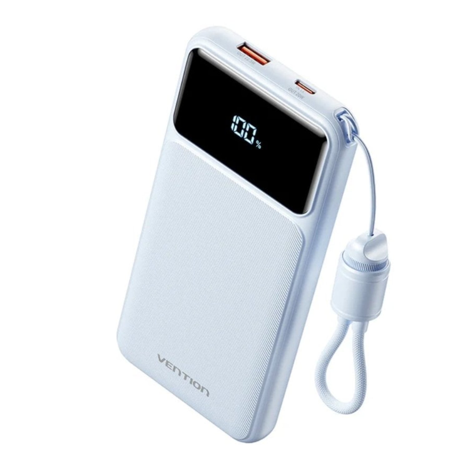 Powerbank 10000mAh Vention XGYL0-39-TY/ 22.5W/ Azul/ Incluye Cable USB Tipo-C
