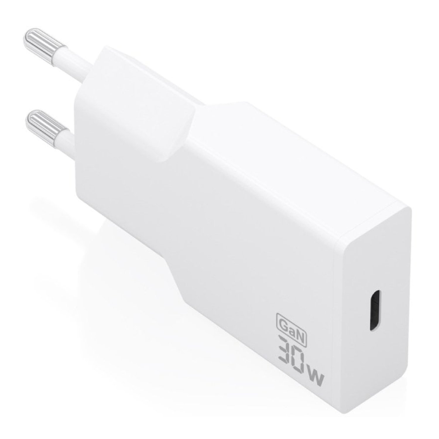 Cargador de Pared GaN Aisens A110-1001/ 1xUSB Tipo-C/ 30W/ Blanco