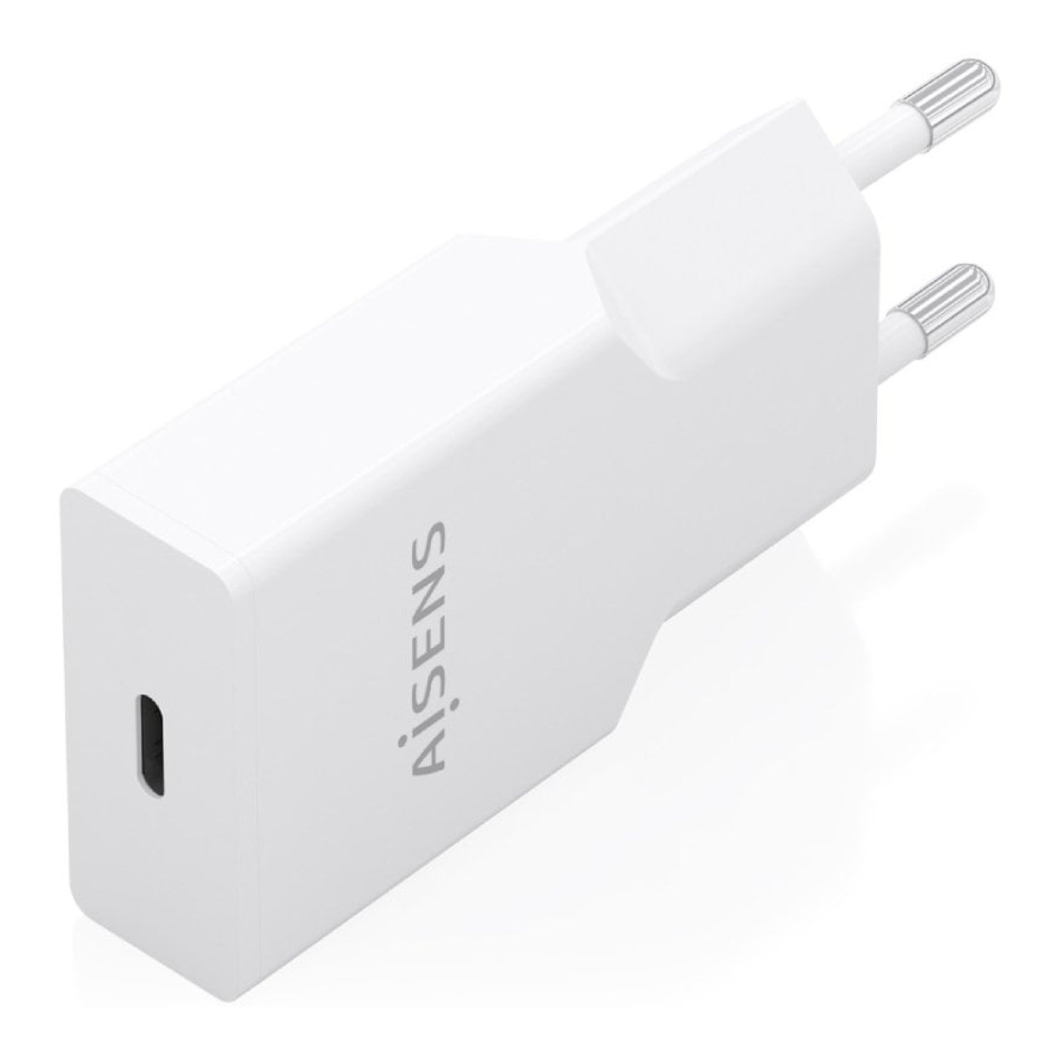 Cargador de Pared GaN Aisens A110-1001/ 1xUSB Tipo-C/ 30W/ Blanco