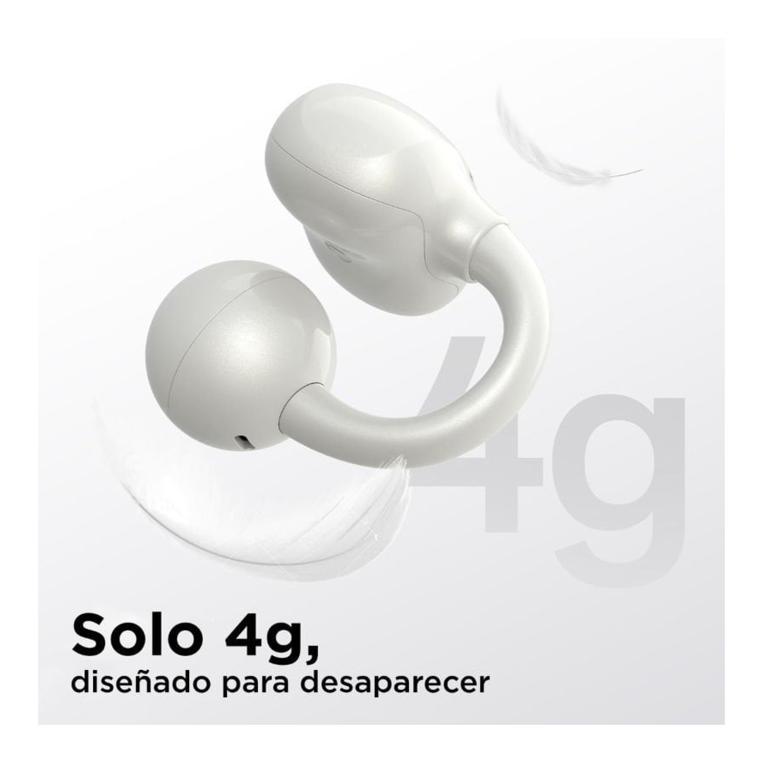 Auriculares Deportivos de Conducción Aérea OpenRock E OPACE02 con estuche de carga/ Autonomía 7h/ Blancos