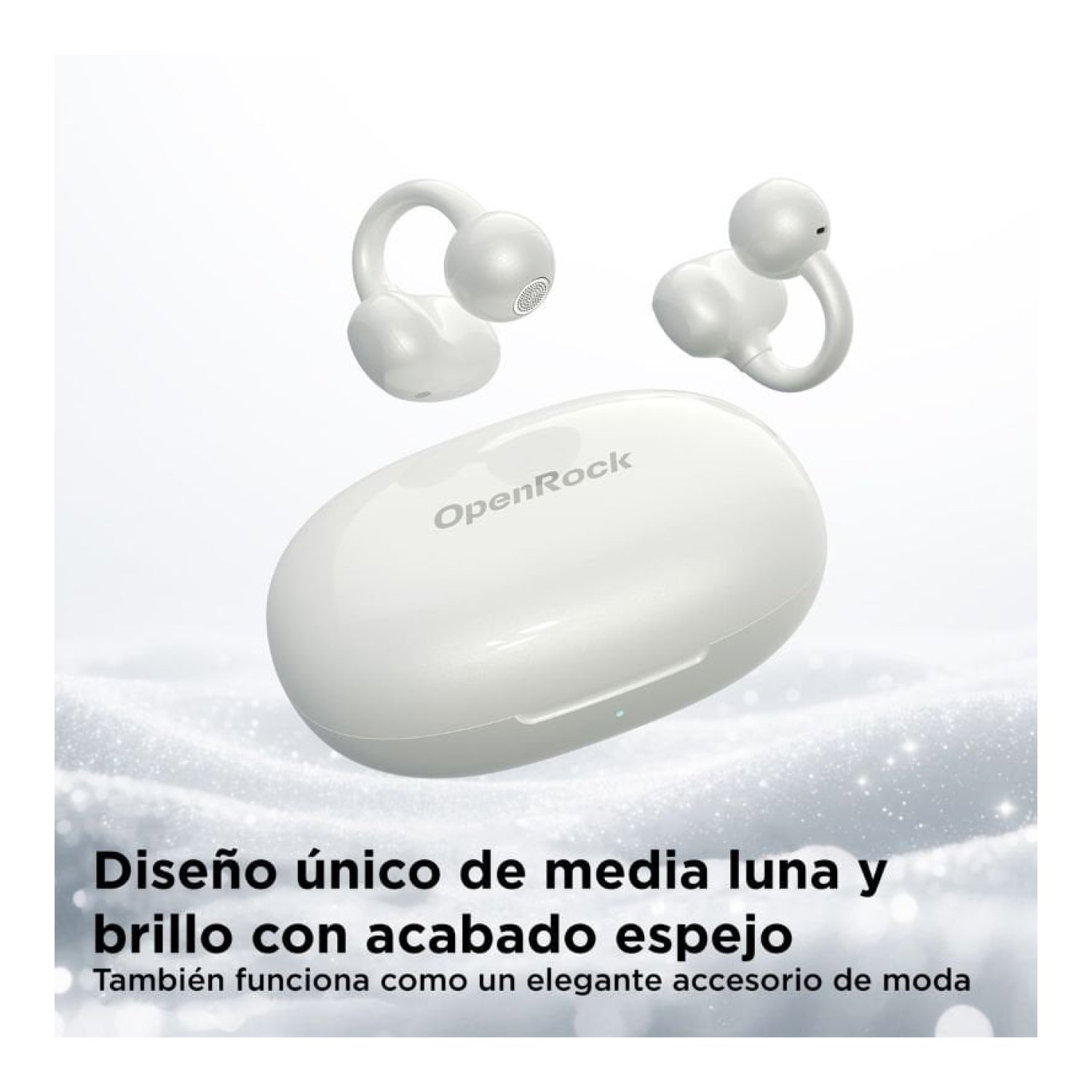 Auriculares Deportivos de Conducción Aérea OpenRock E OPACE02 con estuche de carga/ Autonomía 7h/ Blancos