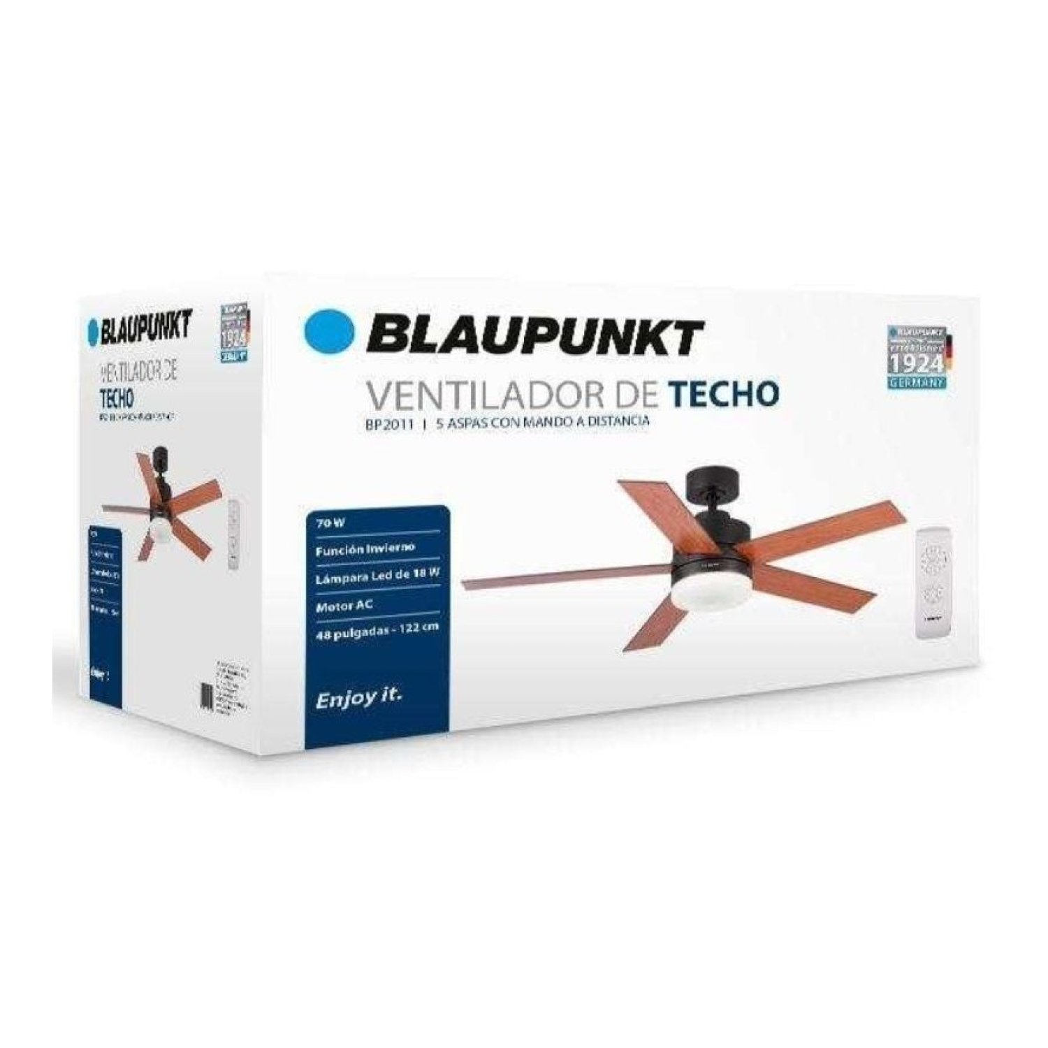 Blaupunkt · Ventilador de Techo · 122cm · 70W · 5 Aspas
