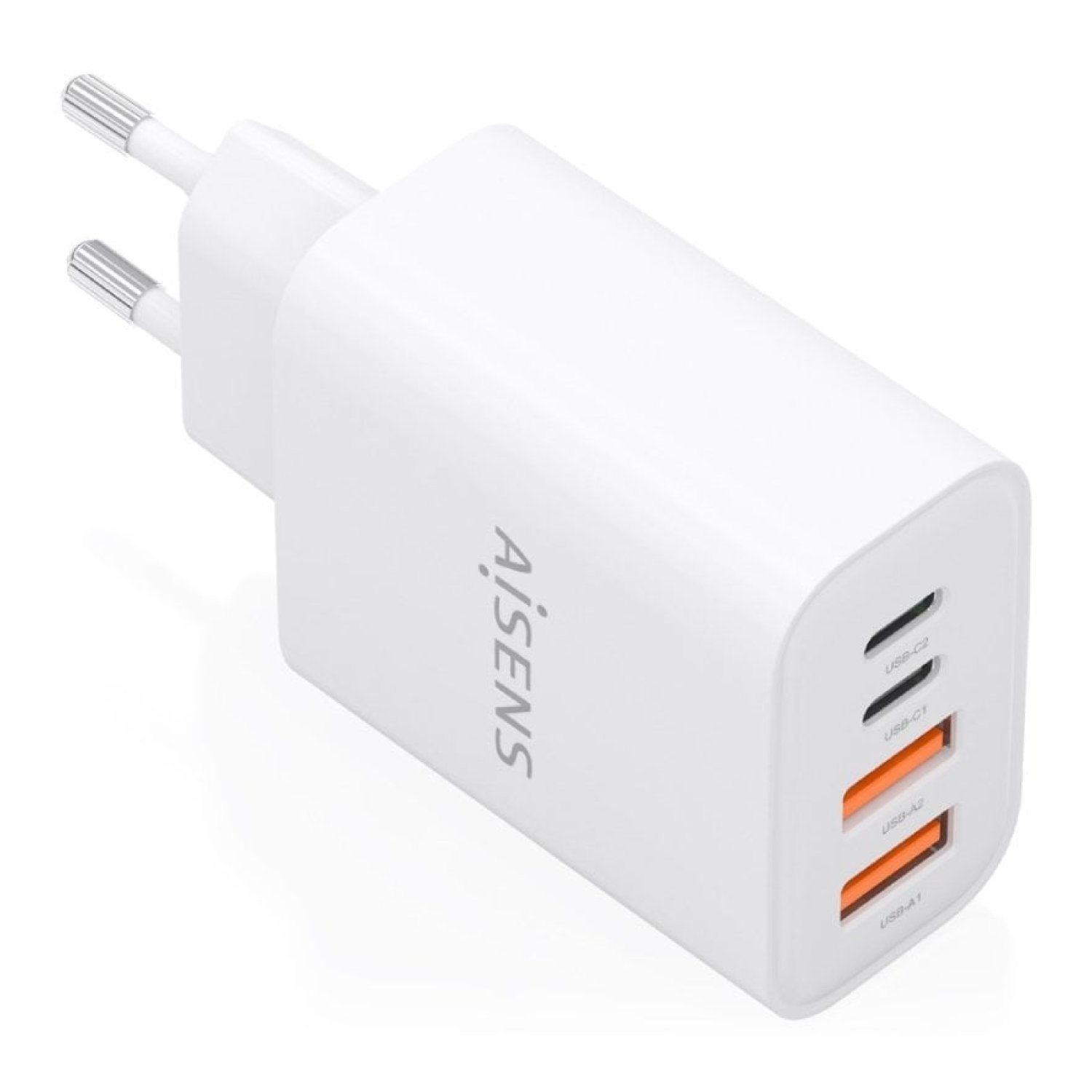 Cargador de Pared GaN Aisens A110-1027/ 2xUSB Tipo-C/ 2xUSB/ 32W/ Blanco