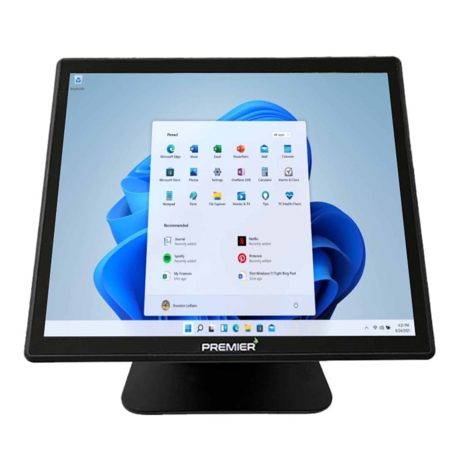 Premier KT-97 FT · TPV Táctil 15,6" · Intel J6412 · 8GB RAM · 128GB SSD · Windows 11 IoT