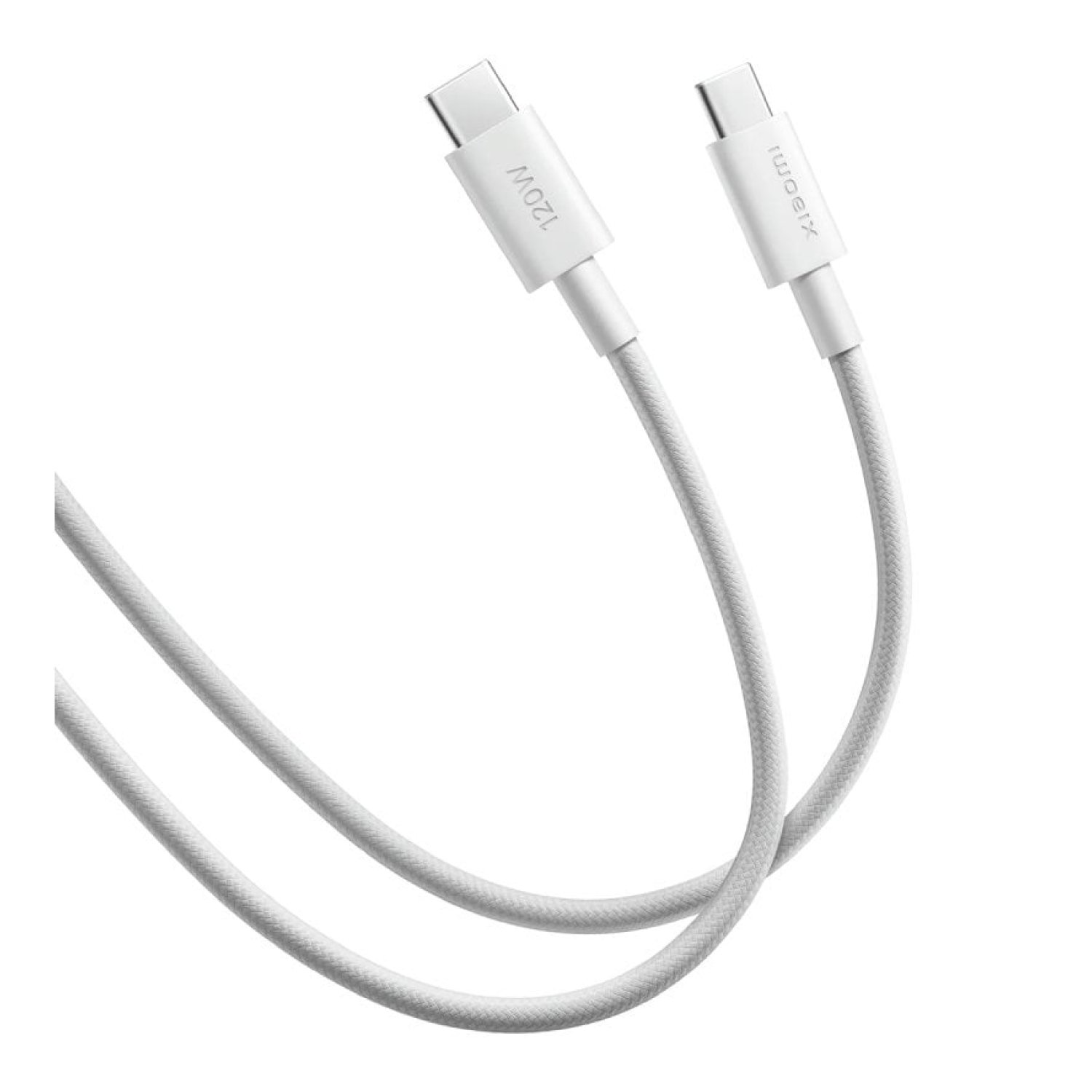 Xiaomi Cable USB Tipo-C · 2m · 6A · 120W · 480Mbps · Trenzado Blanco