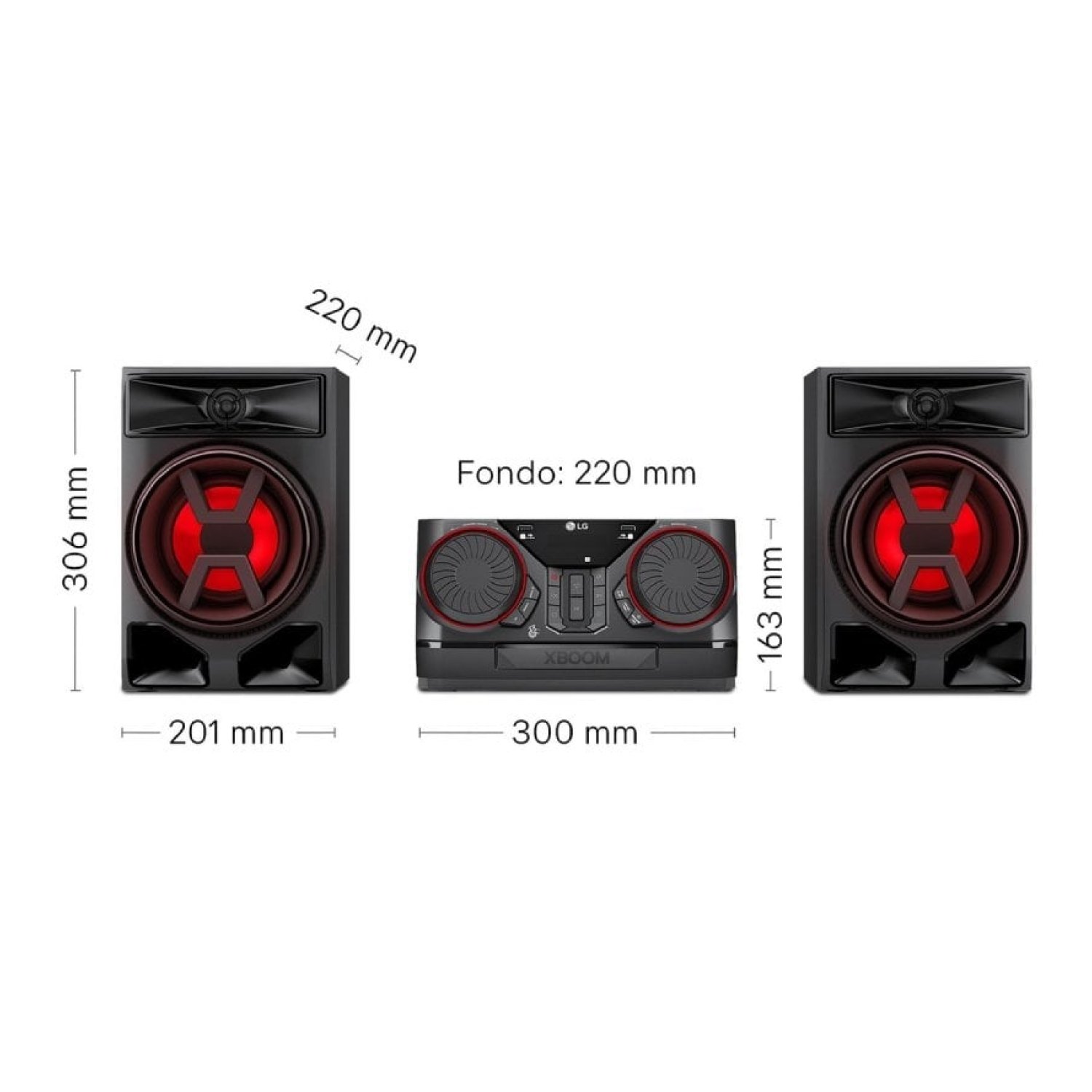 LG XBOOM CK43N · Microcadena · 300W · Bluetooth