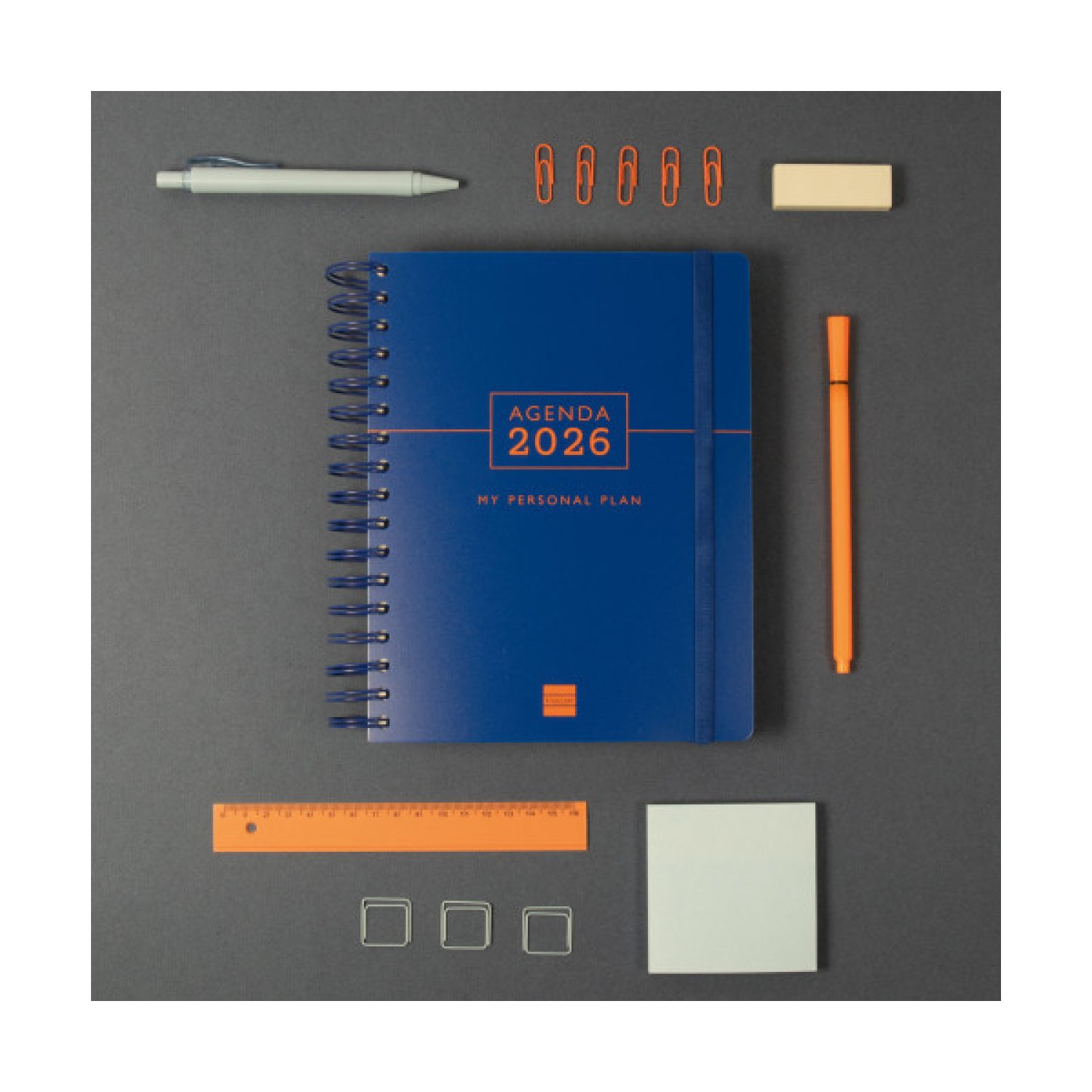 Finocam Agenda 2026 · 1/4 DÍA · 155x217mm · Azul