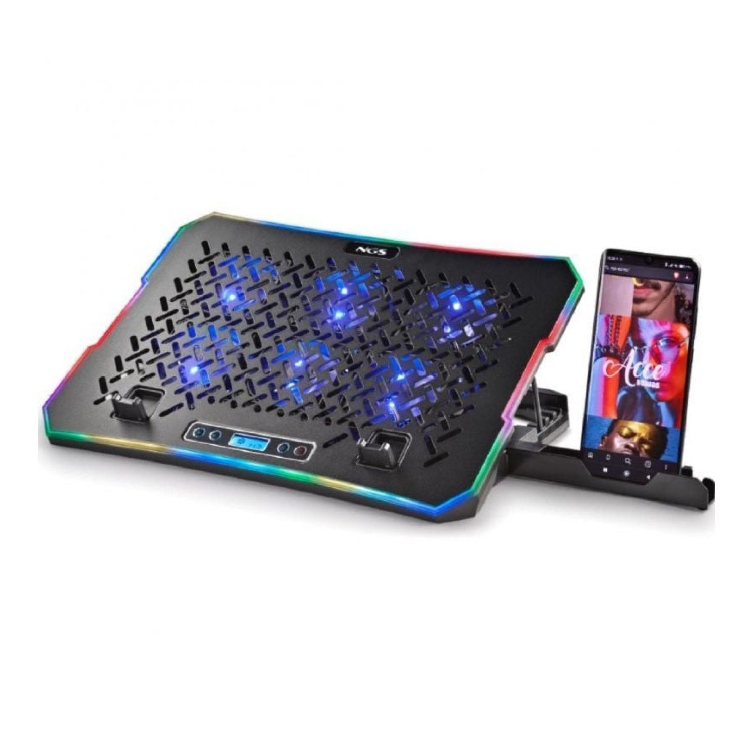 NGS Hero Stand · Soporte Refrigerante Portátiles · Hasta 15,6" · LED