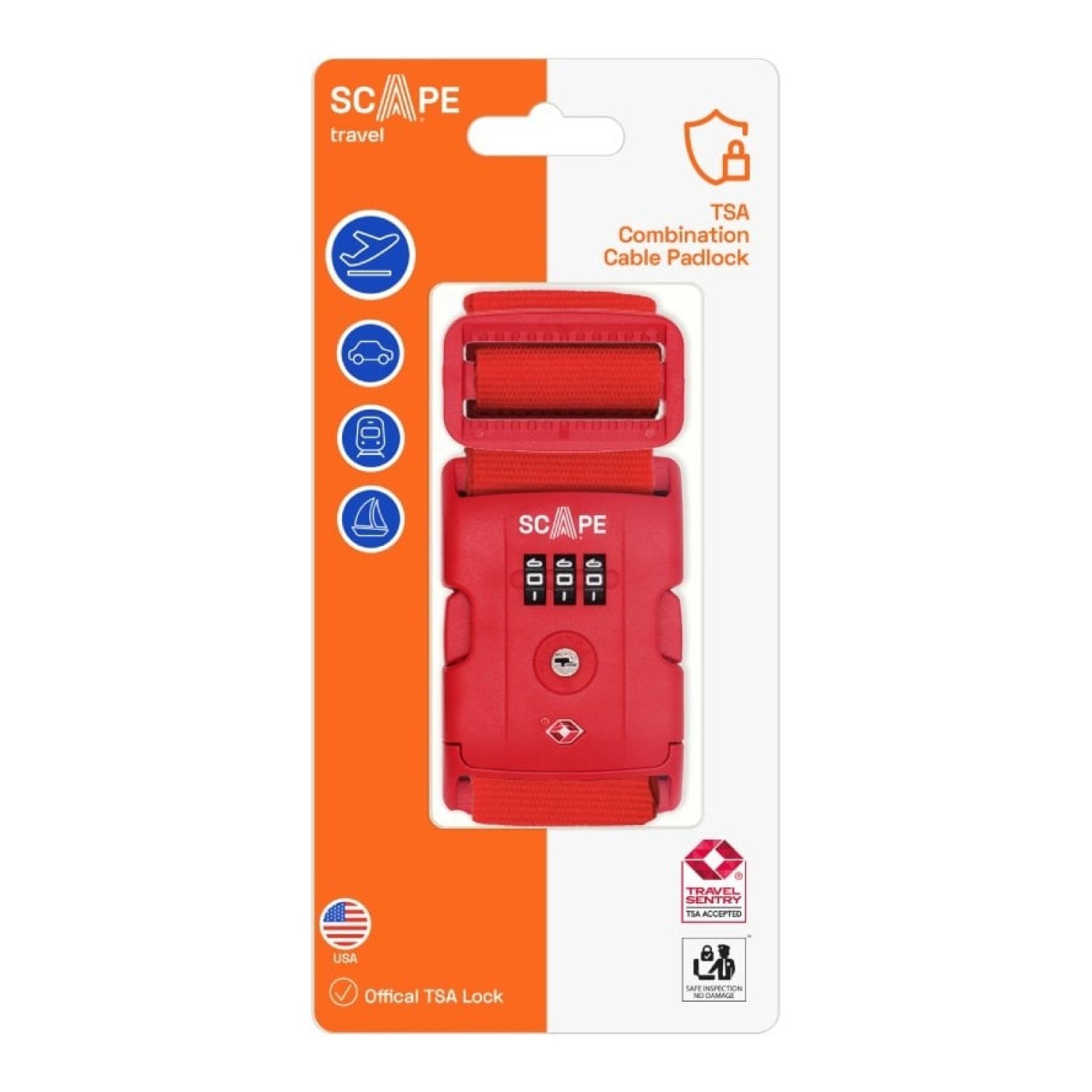 Correa para Maleta con Combinación Scape Travel E0121/ Roja