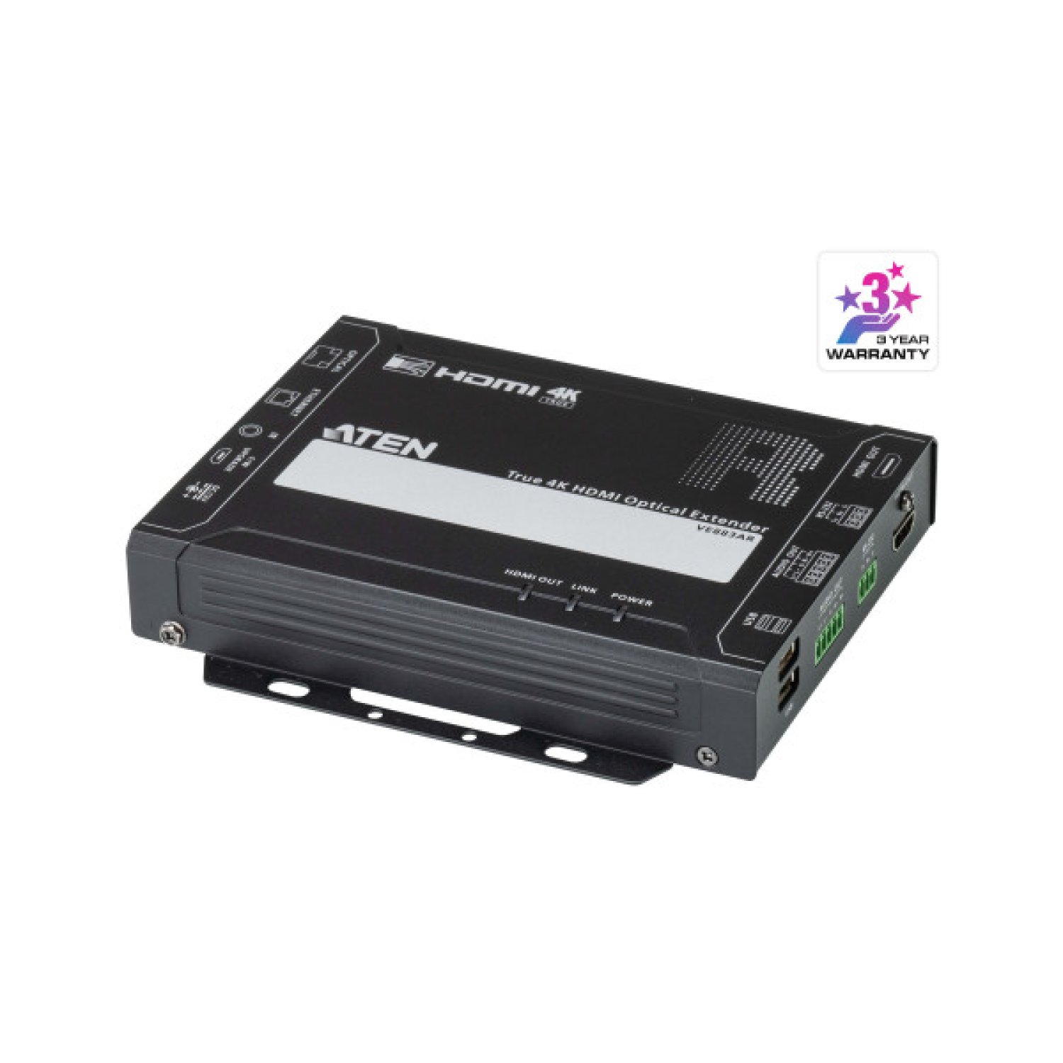 ATEN RECEPTOR HDMI TRUE 4K SOBRE FIBRA OPTICA (W/300M) (VE883ARK1-AT-G)