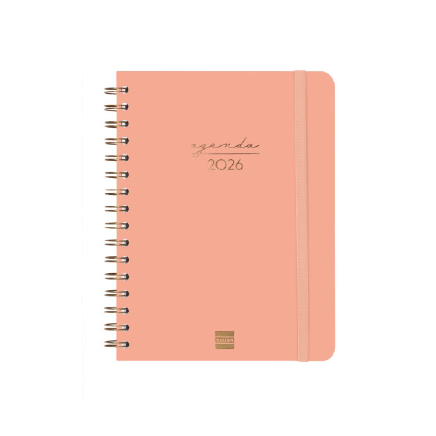 Finocam Agenda 2026 · Semana Vista Horizontal · 155x212mm · Coral Trendy Alma