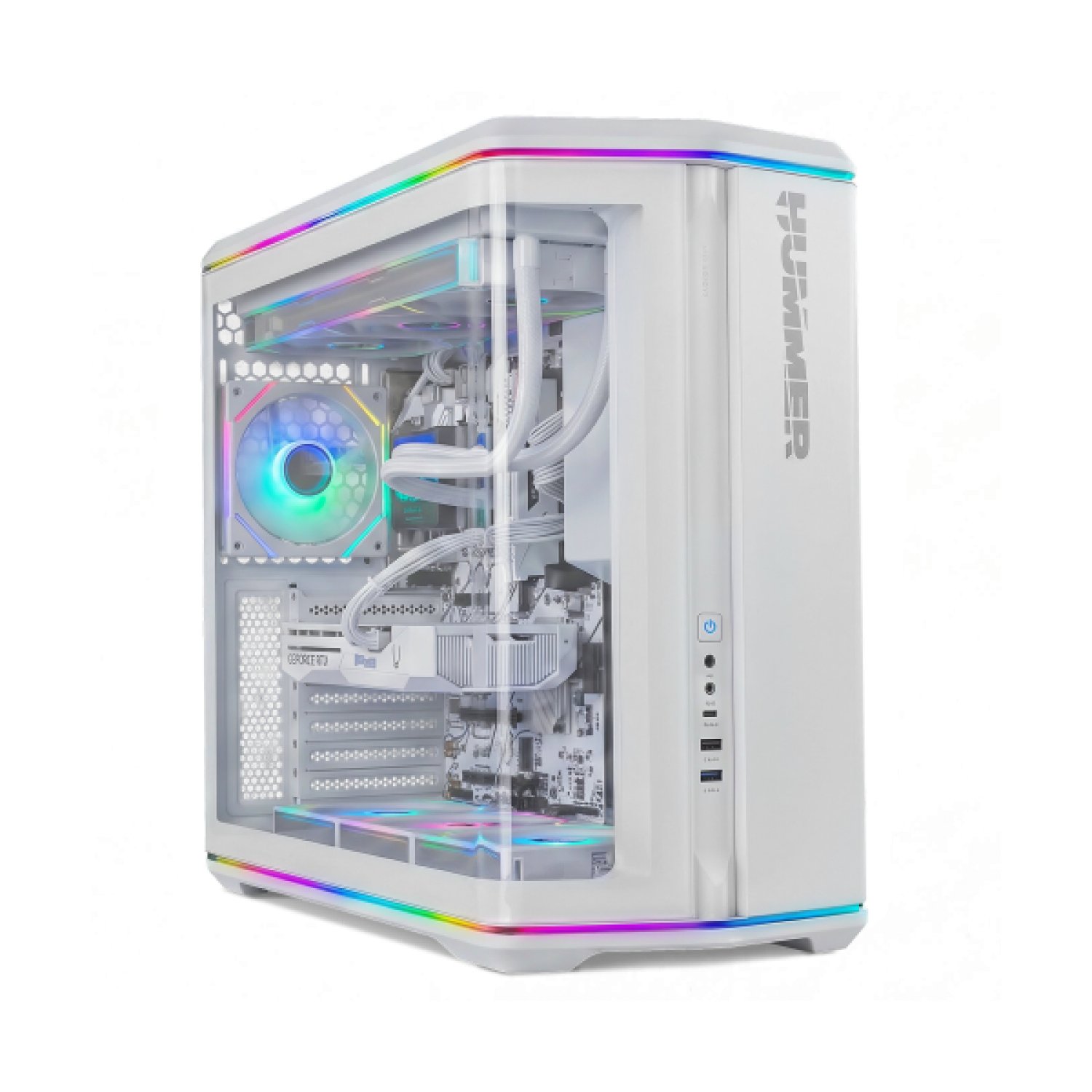 NOX Hummer Semitorre ATX cristal curvo ARGB Blnc