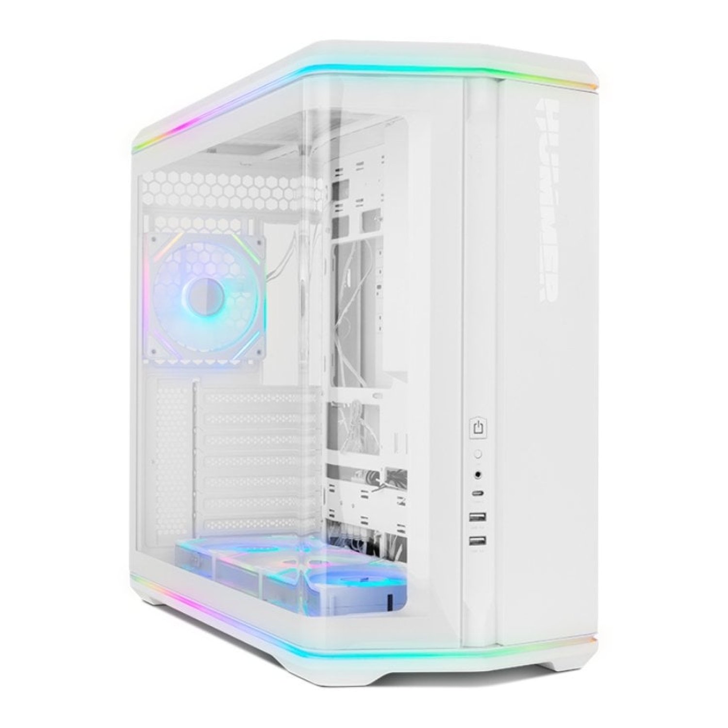 NOX Hummer Semitorre ATX cristal curvo ARGB Blnc