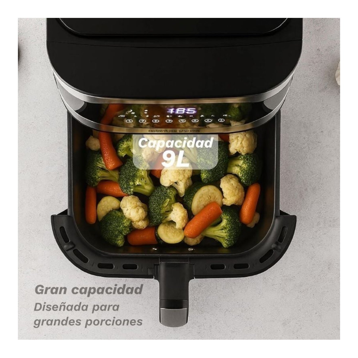 Grunkel Maxisteelfryer · Freidora de Aire · 9L · 2200W · Sin Aceite