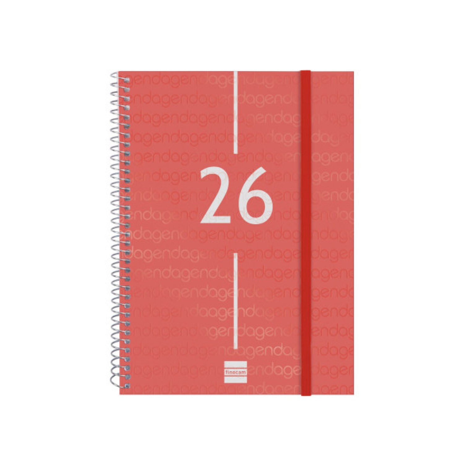 Finocam Agenda 2026 · Semana Vista Horizontal · 155x212mm · Rojo