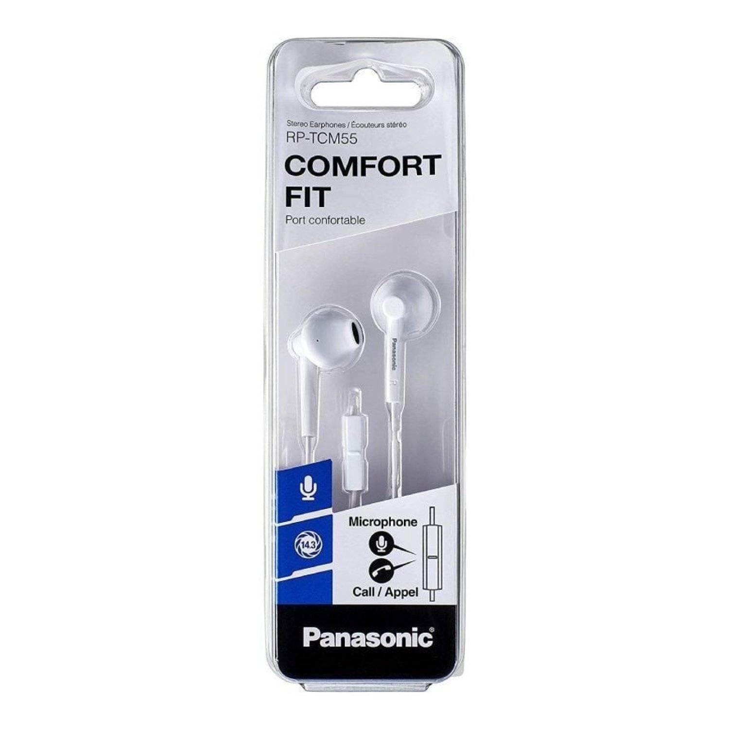 Panasonic RP-TCM55 · Auriculares Intrauditivos · Micrófono · Jack 3.5 · Blancos